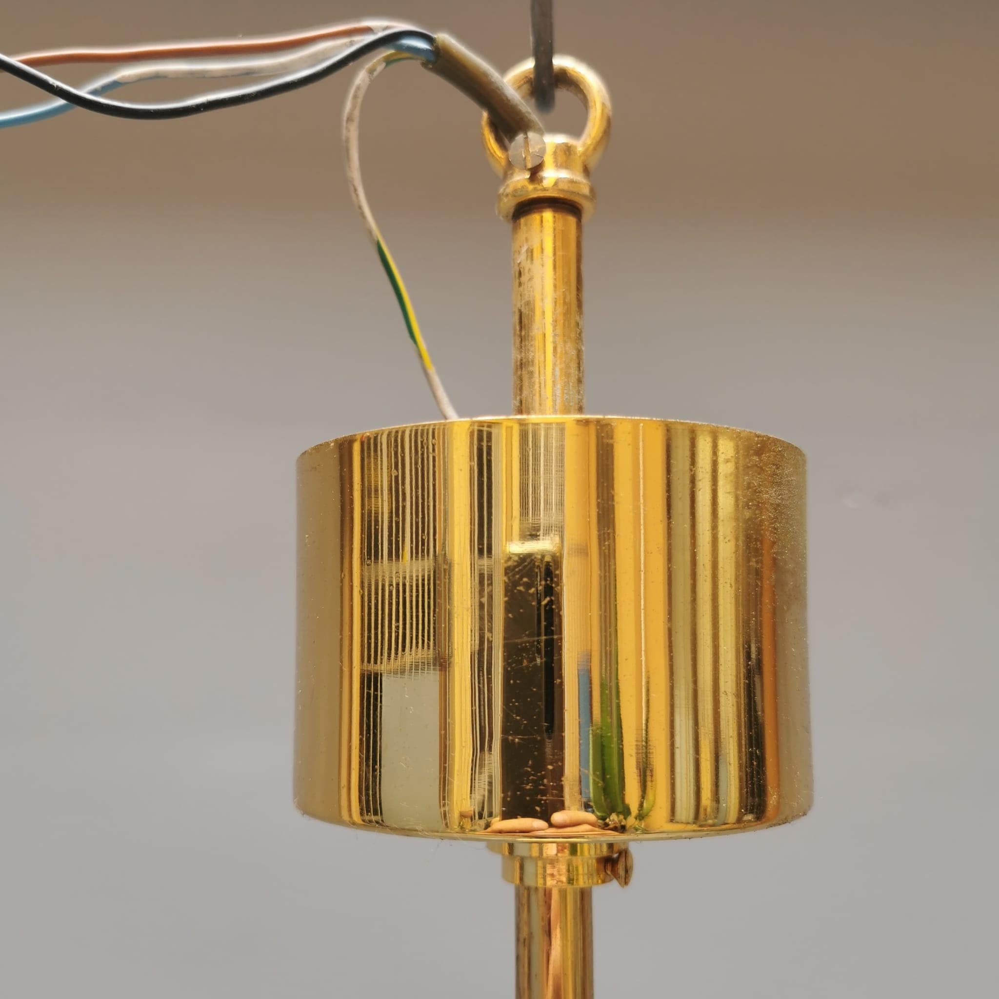 Mid-Century Modern Crystal Pendant Lamp, Gino Paroldo, 50s