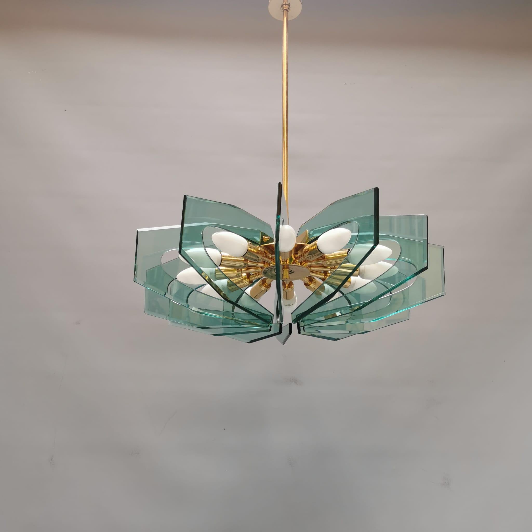 Crystal Pendant Lamp, Gino Paroldo, 50s 4