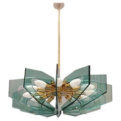 Crystal Pendant Lamp, Gino Paroldo, 50s