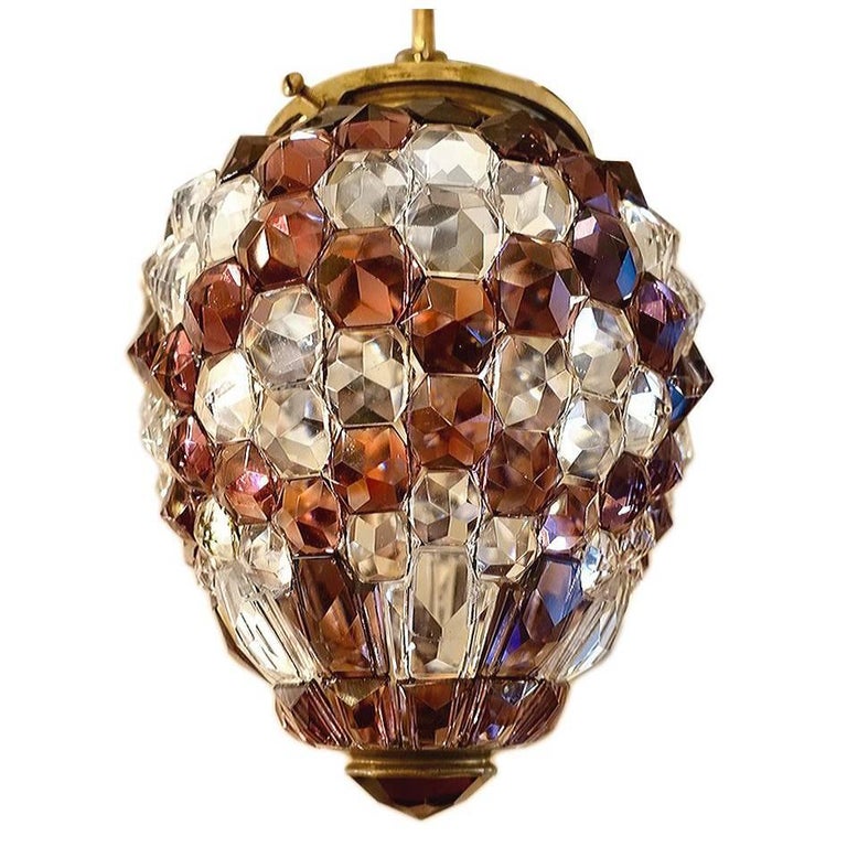 Crystal Pendant Light Fixture For Sale at 1stDibs