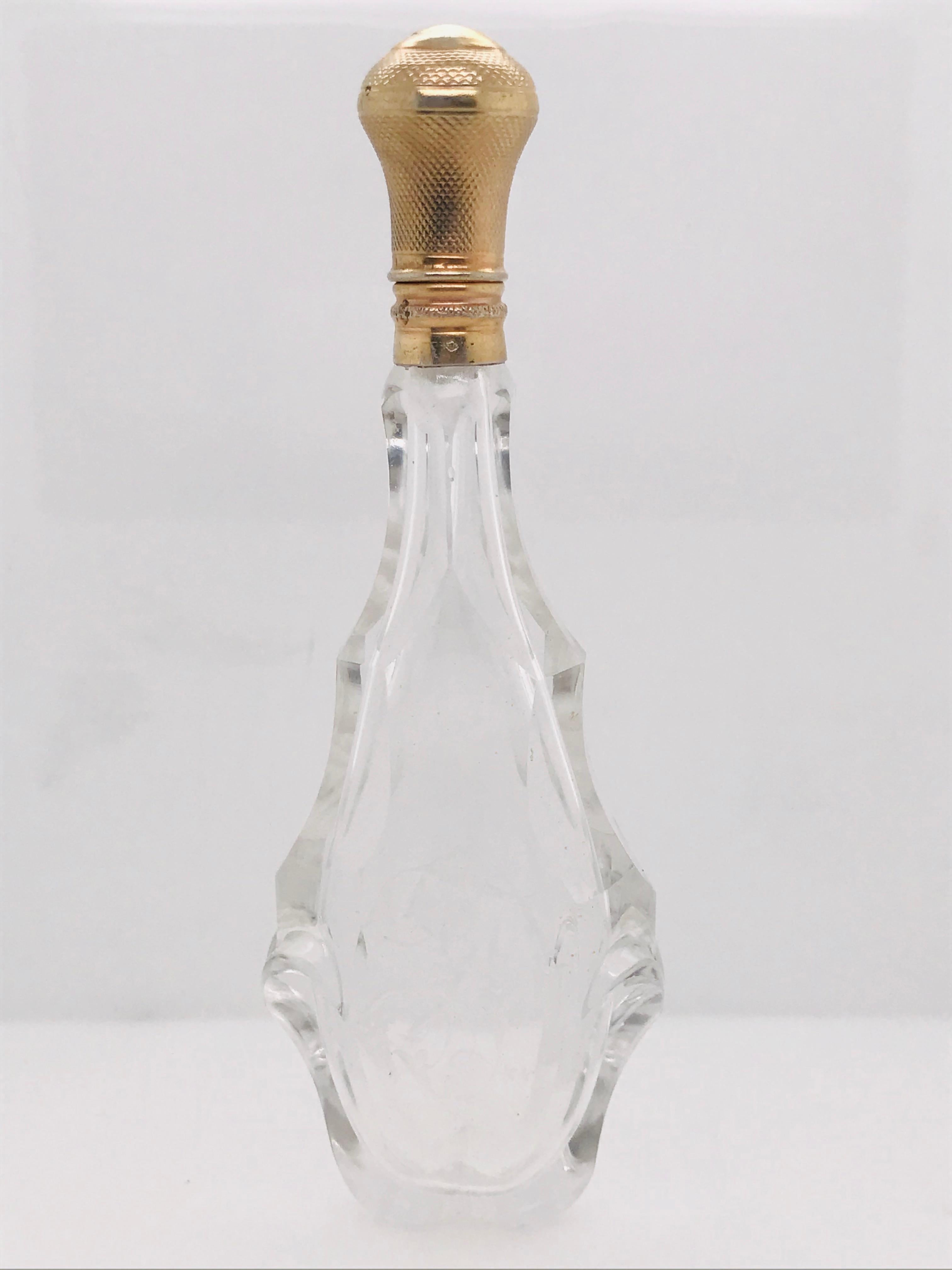 Kristall Parfümflasche Charles X Periode im Angebot 1