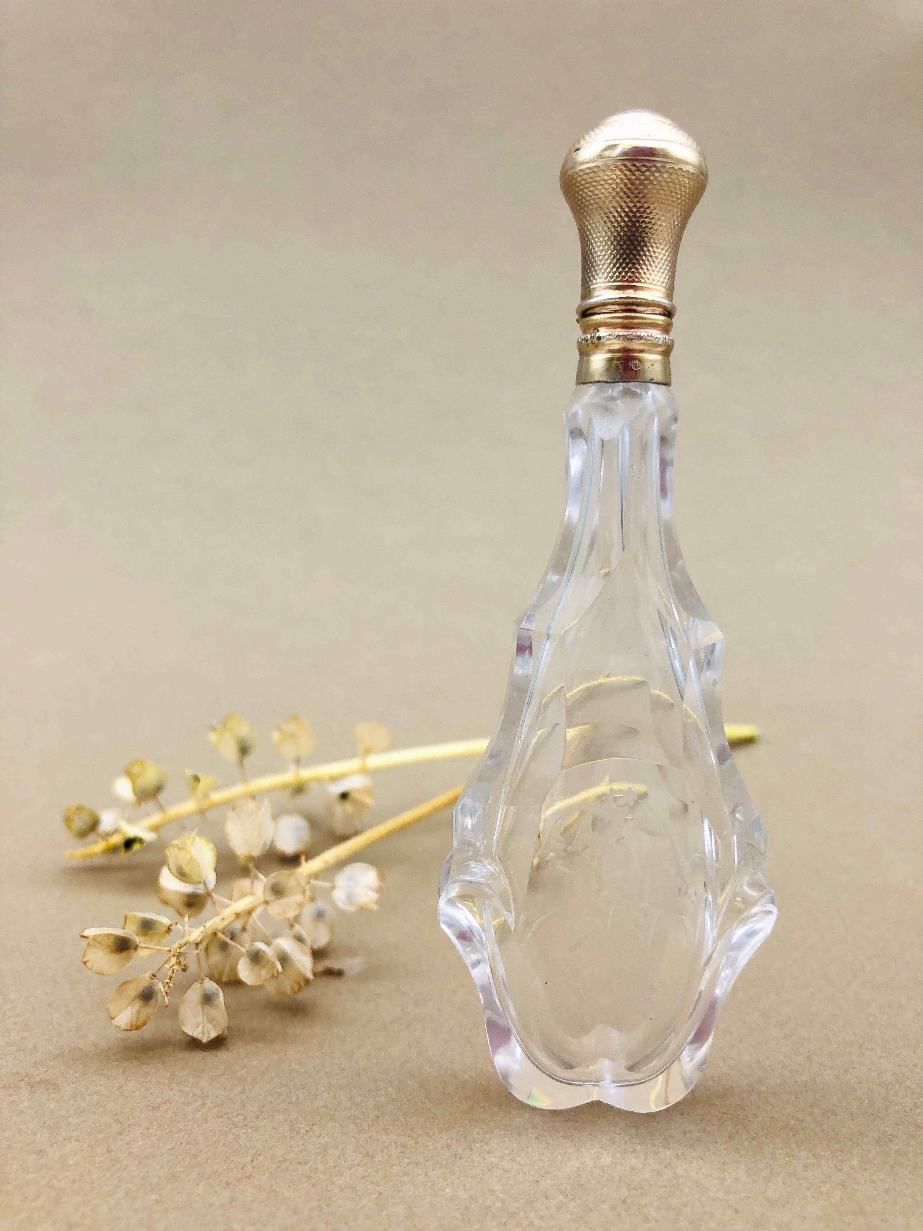 Women's or Men's Crystal Perfume Bottle Charle X Period For Sale