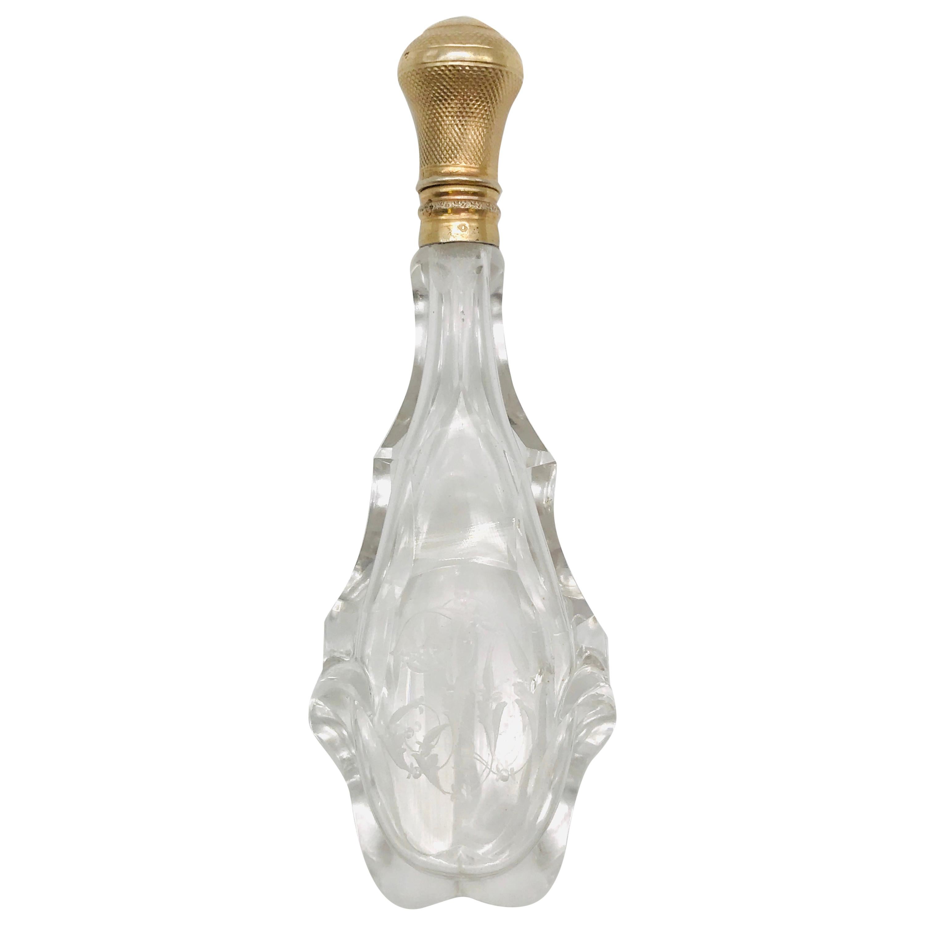 Crystal Perfume Bottle Charle X Period For Sale
