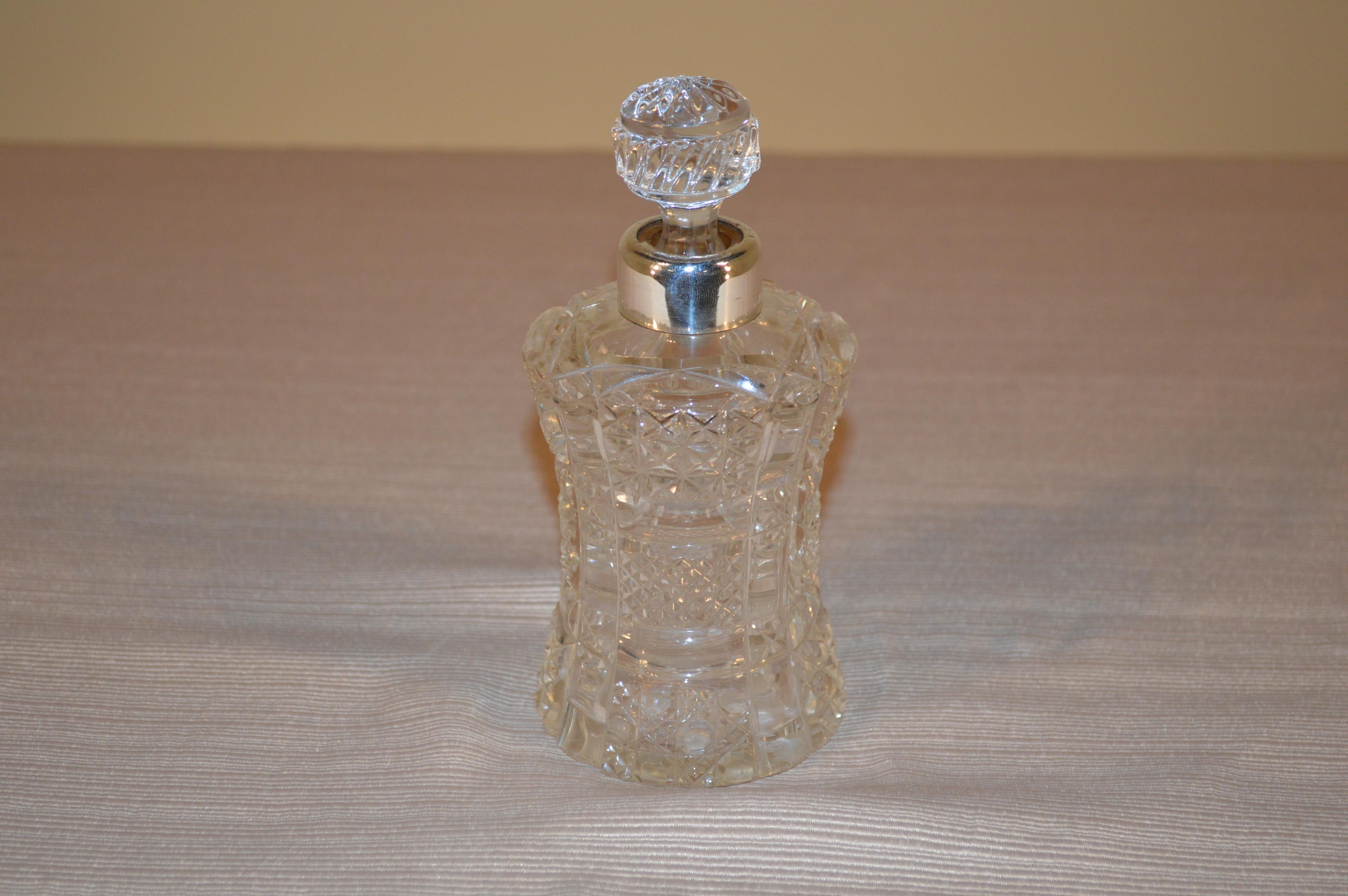 Victorian Crystal Perfume Bottle, circa 1895