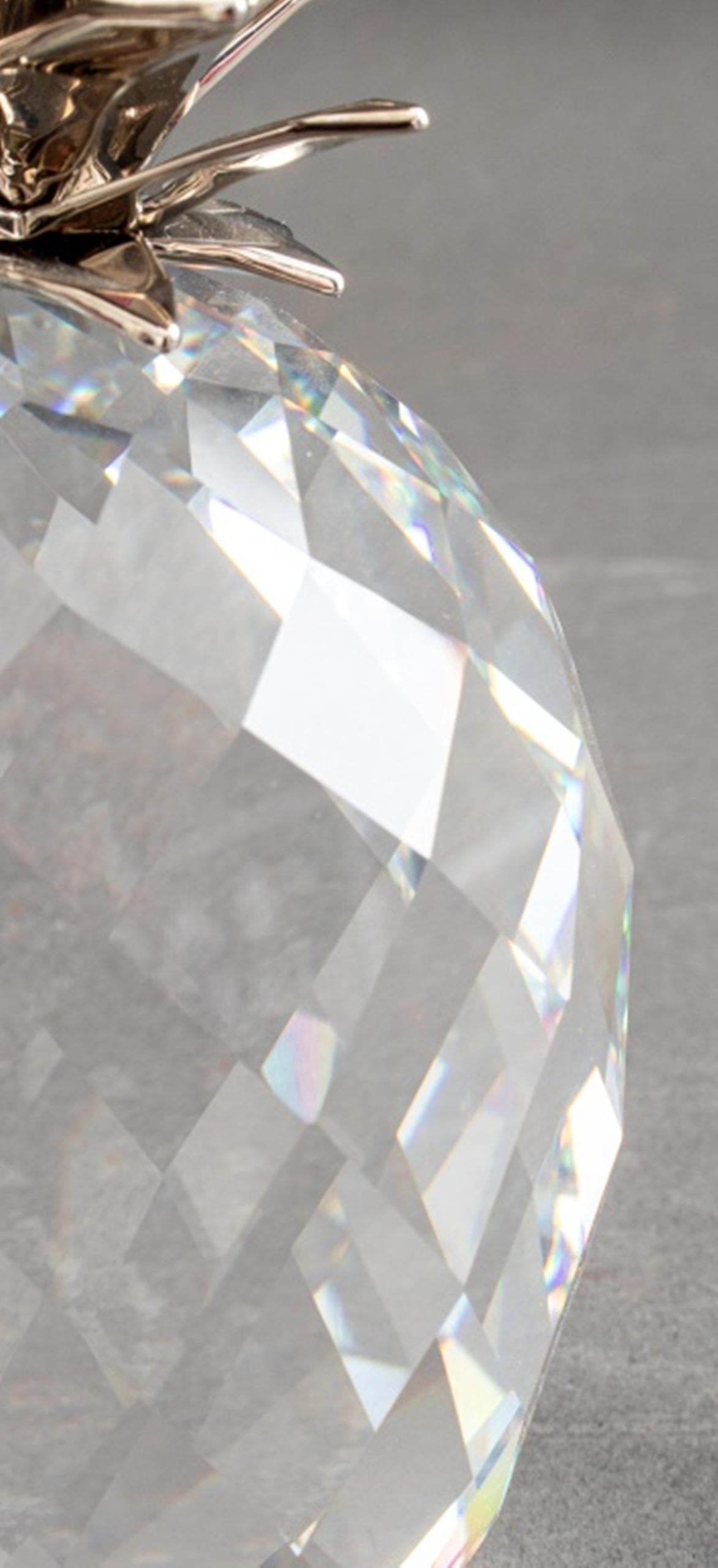 Crystal Pineapple With Silvered Leaves 4