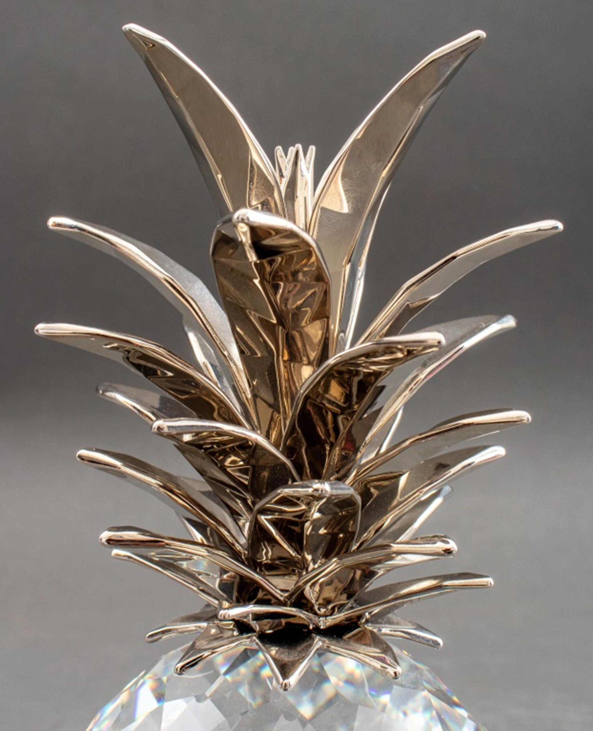Crystal Pineapple With Silvered Leaves 2