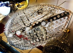 Crystal Pirate Ship Chandelier, Italy, 1950