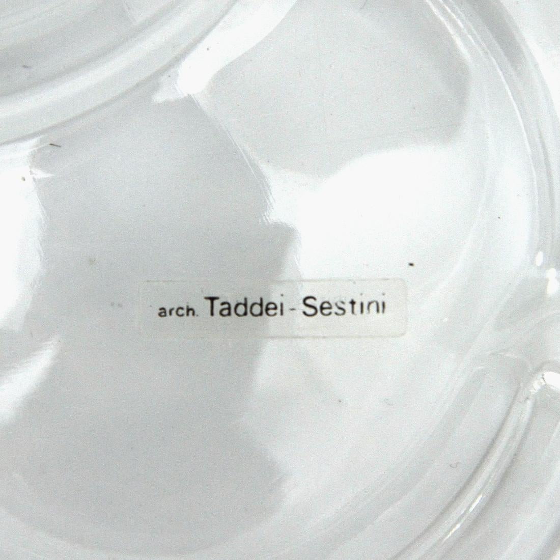 Crystal Pocket Emptier Bowl by Taddei, Sestini for Kristall Krisla, 1980s In Good Condition For Sale In Savona, IT