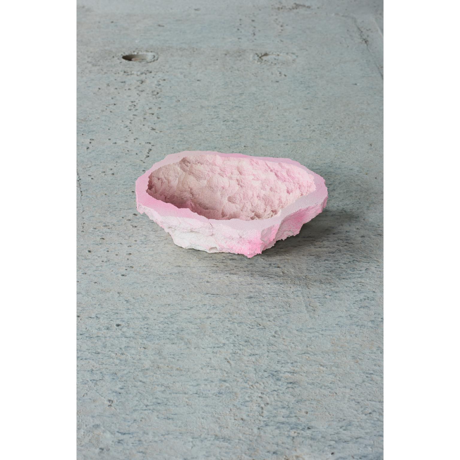Crystal pond bowl by Andredottir & Bobek
Dimensions: W 11 x H 30 cm
Materials: Reused Foam/mattress and Jesmontite Hardner in Color Pink Fade.

Artificial Nature is a collaboration between the artist and design duo Josephine Andredottir and