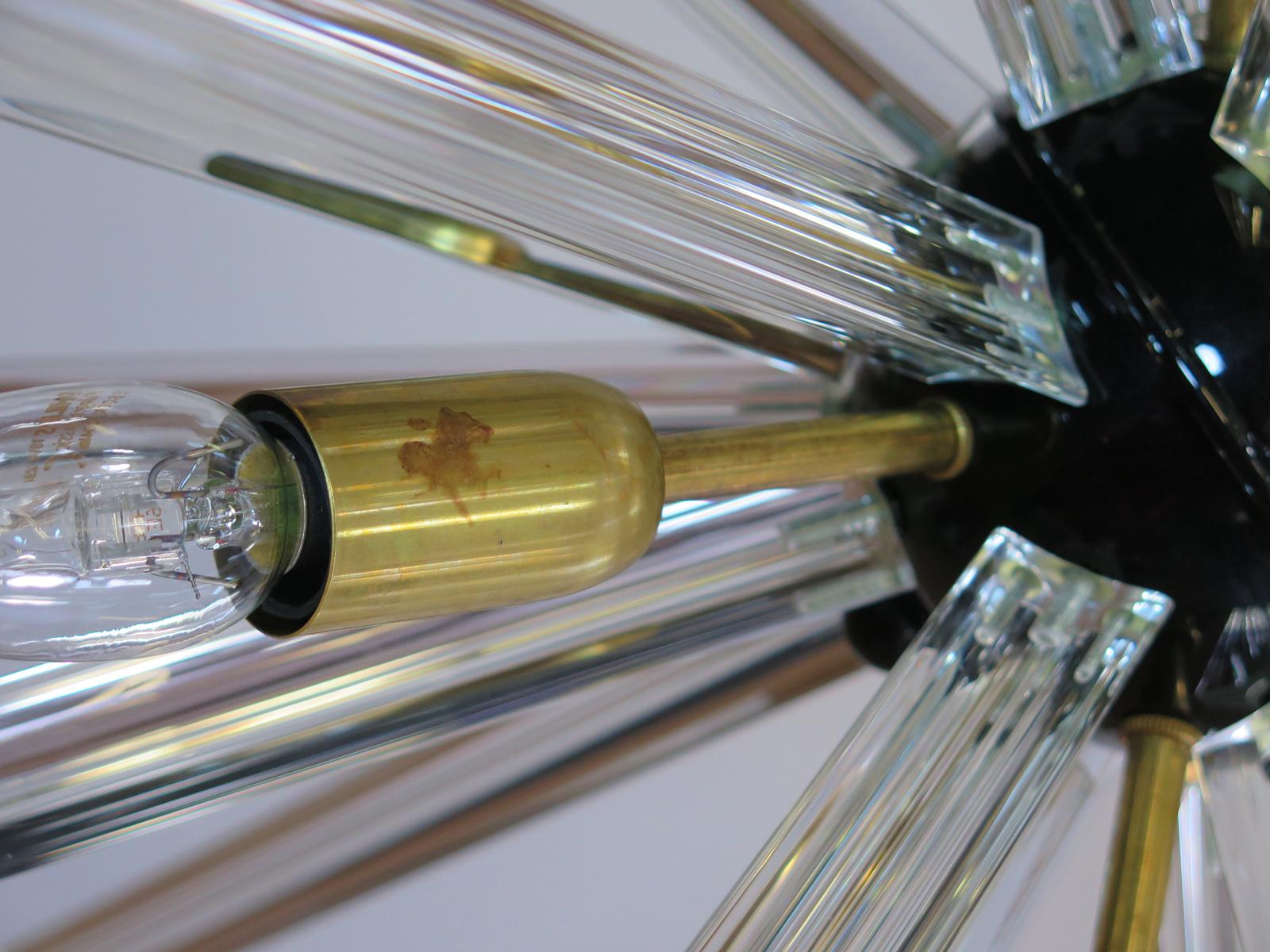 Crystal Prism Sputnik Chandeliers - 30 crystal glass For Sale 6