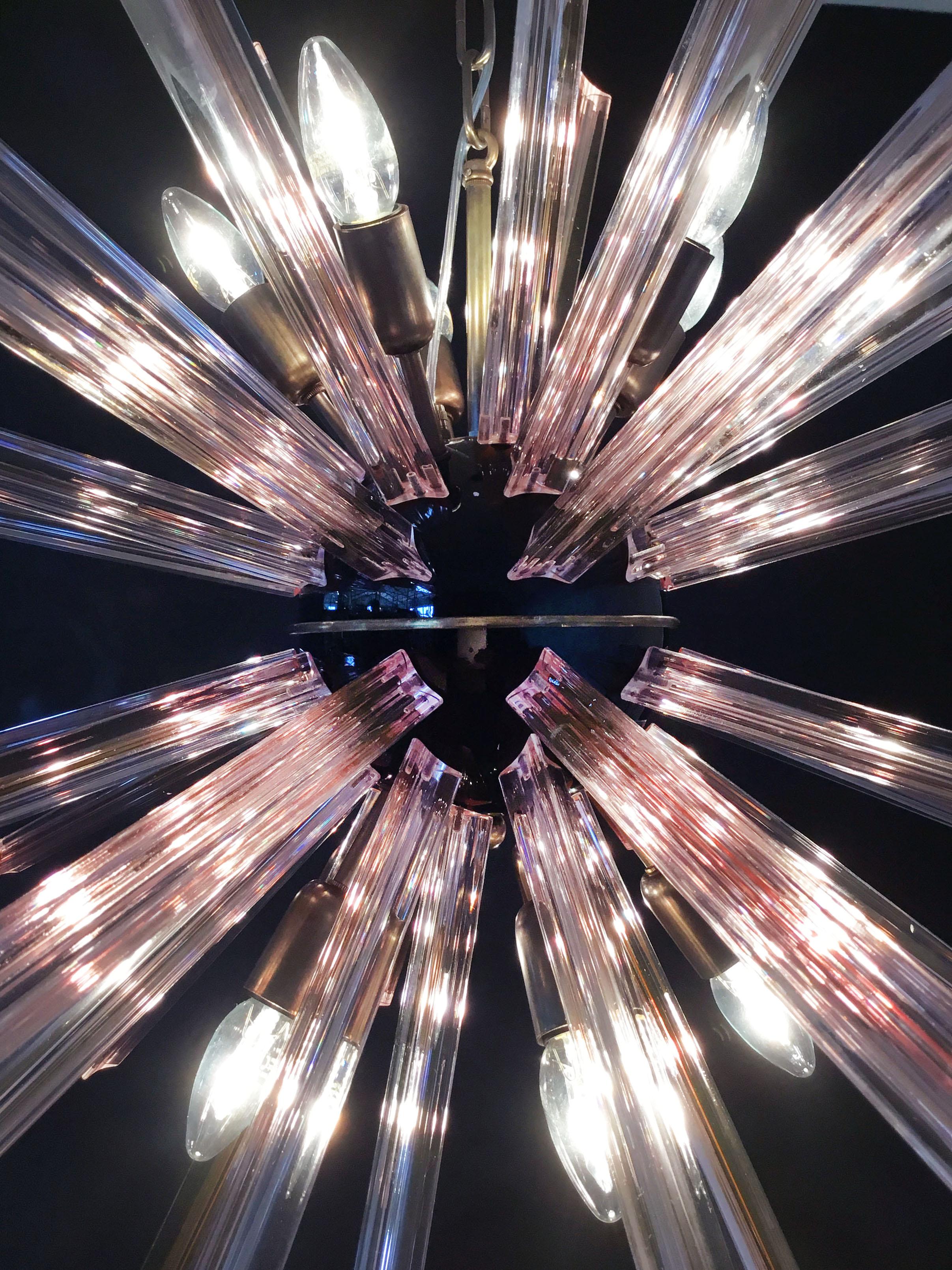Crystal Prism Sputnik Chandeliers - 50 PINK prisms 8