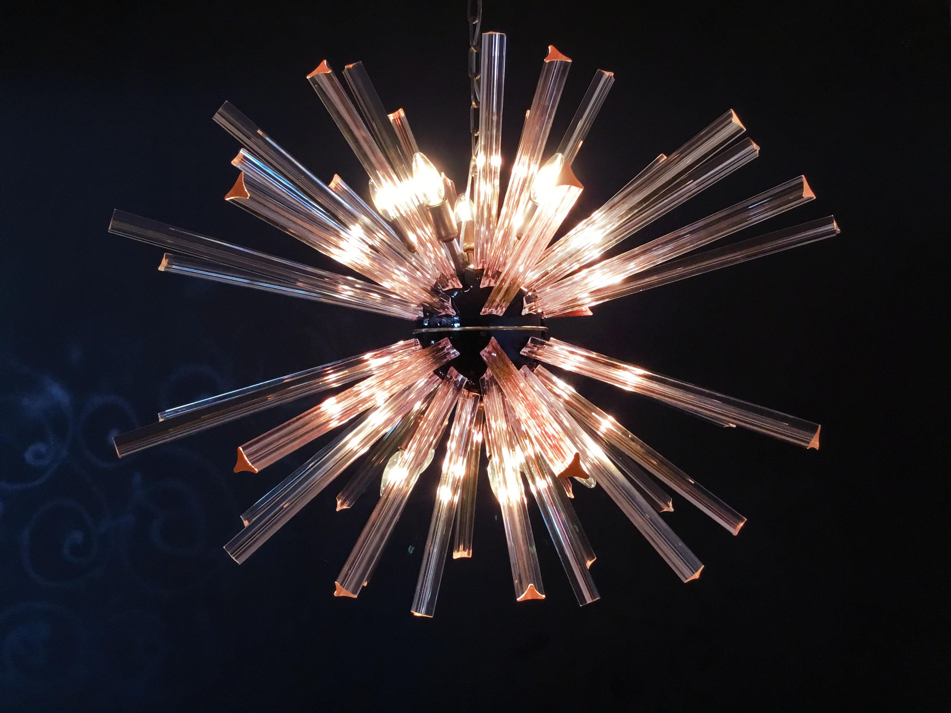 Crystal Prism Sputnik Chandeliers - 50 PINK prisms 9