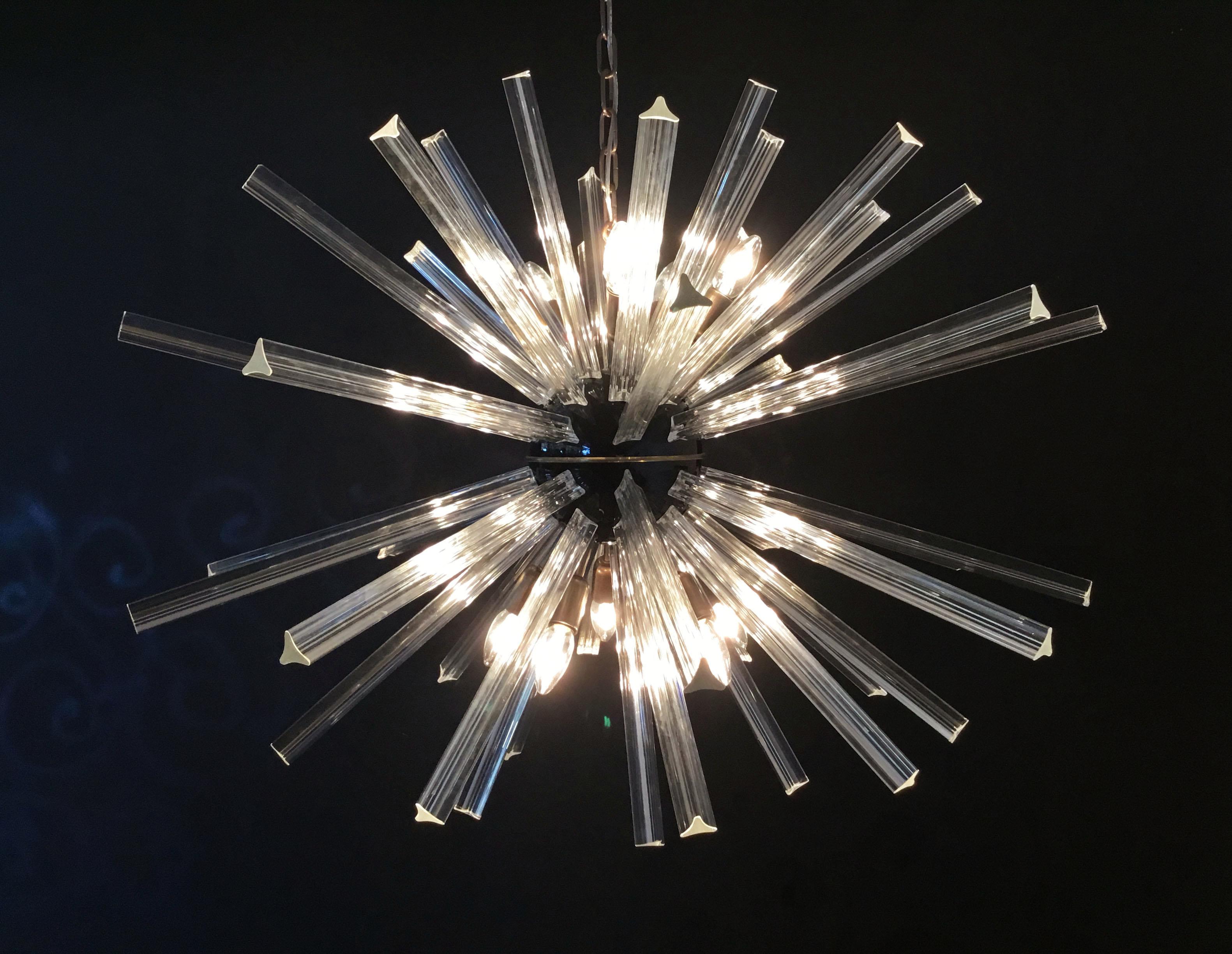 Crystal Prism Sputnik Chandeliers, 50 Prisms For Sale 5