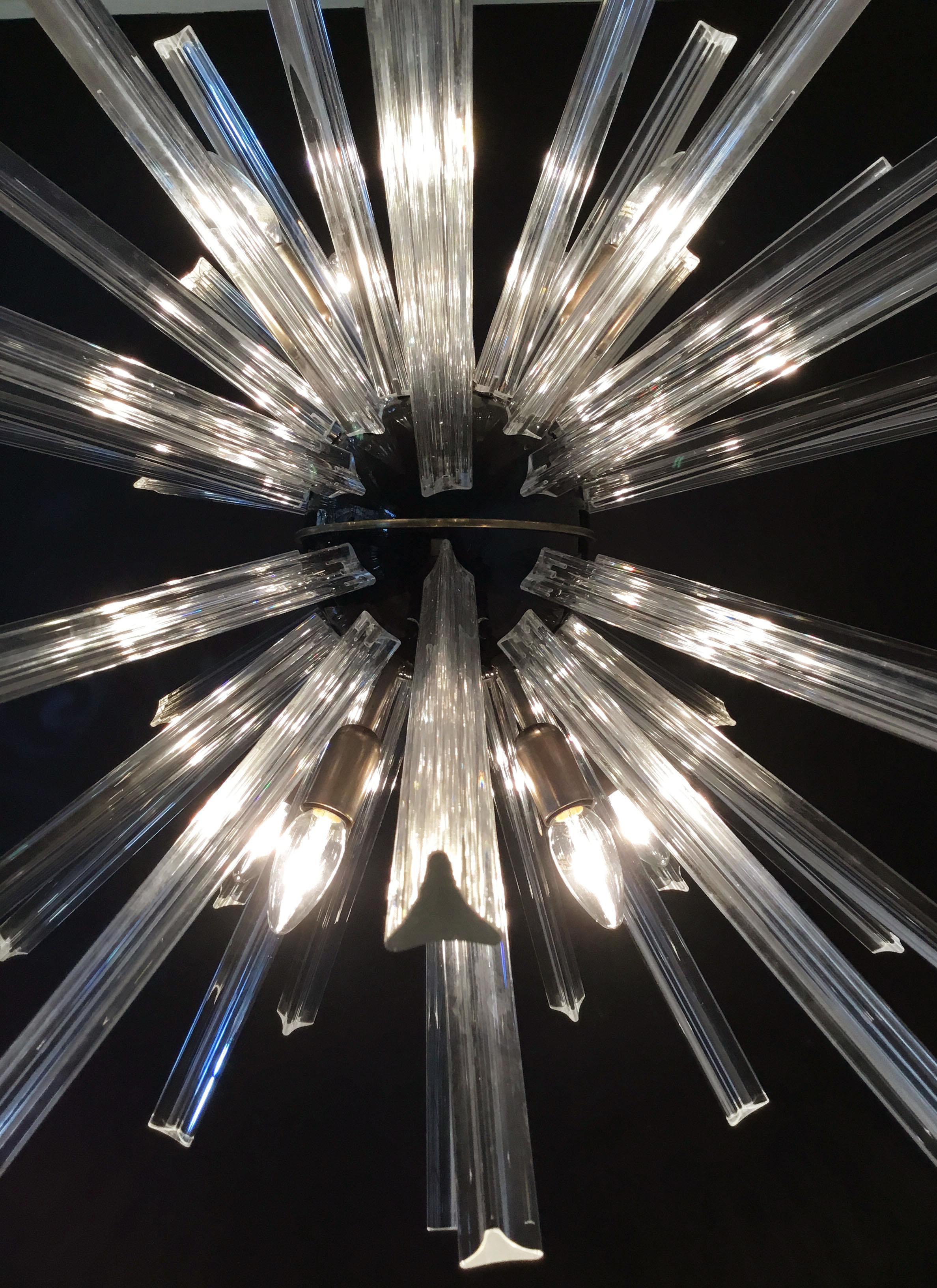 Crystal Prism Sputnik Chandeliers, 50 Prisms For Sale 9