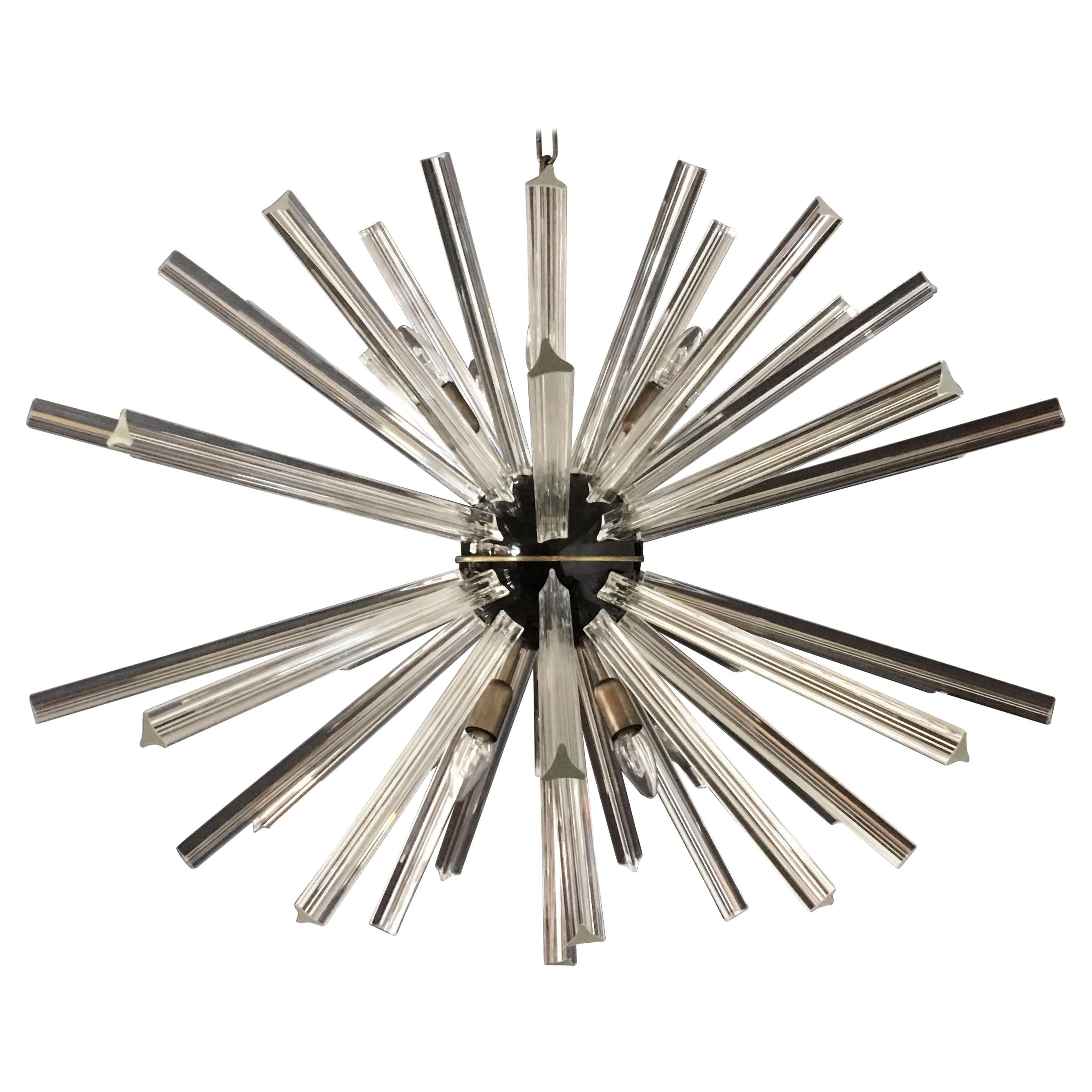 Lampadari Sputnik a prisma di cristallo, 50 prismi