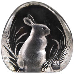 Crystal Rabbit Made by Mats Jonasson, Sweden