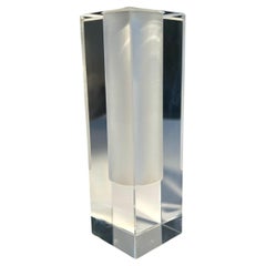 Crystal Rectangular Bud Vase by Oleg Cassini