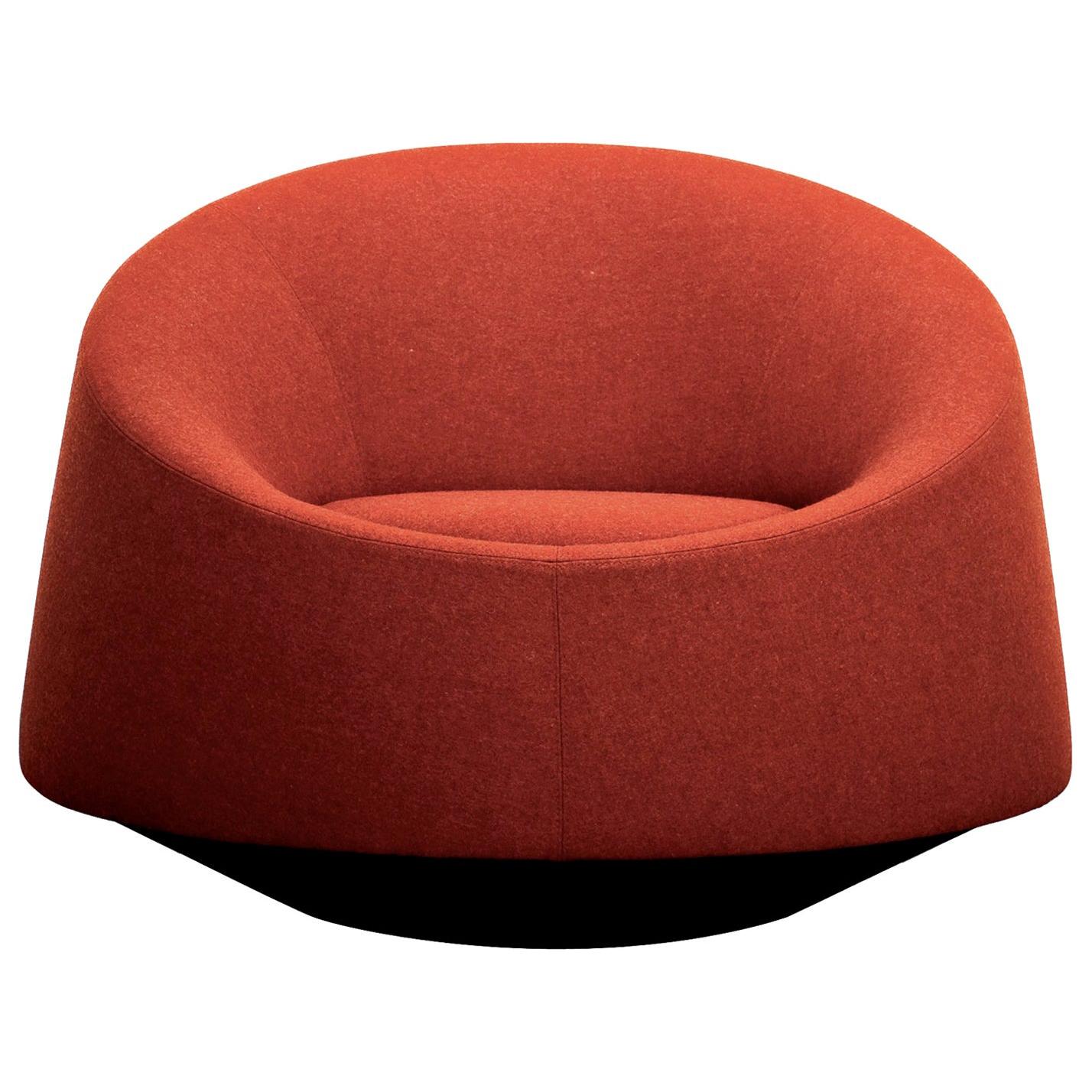 Crystal Red Round Armchair by Pearson Lloyd