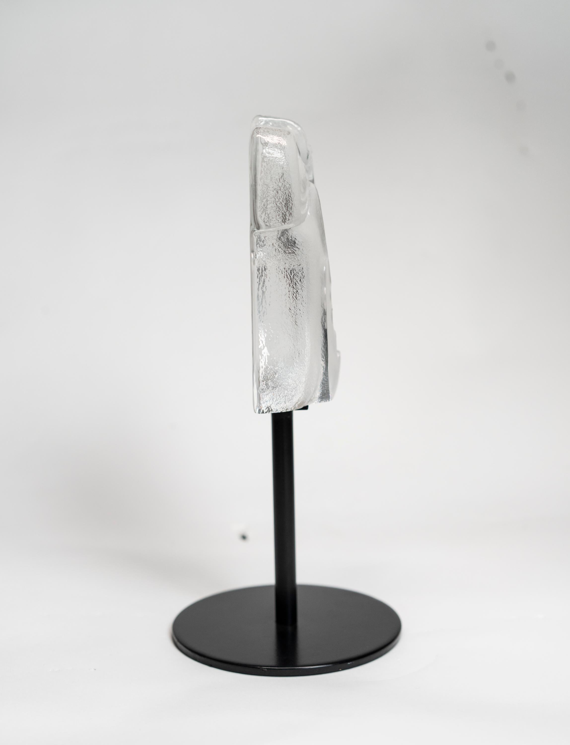 Swedish Crystal Relief Sculpture by Mats Jonasson