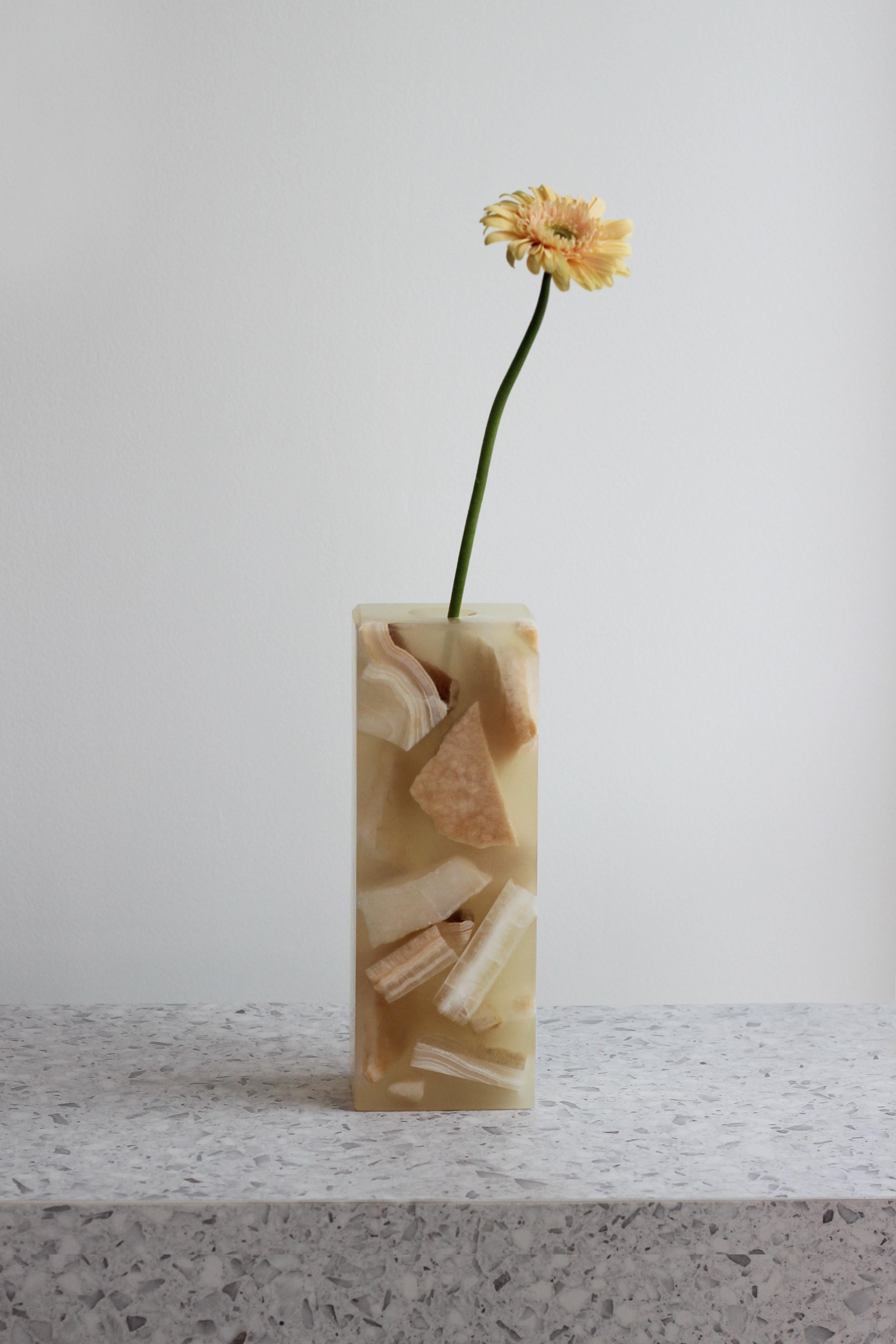 Organic Modern Crystal Resin and Marble, Fragment Vase, Jang Hea Kyoung