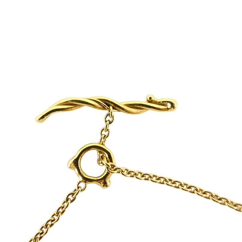 Pendentif en cristal de roche Collier chaîne en or 18k en vente 2