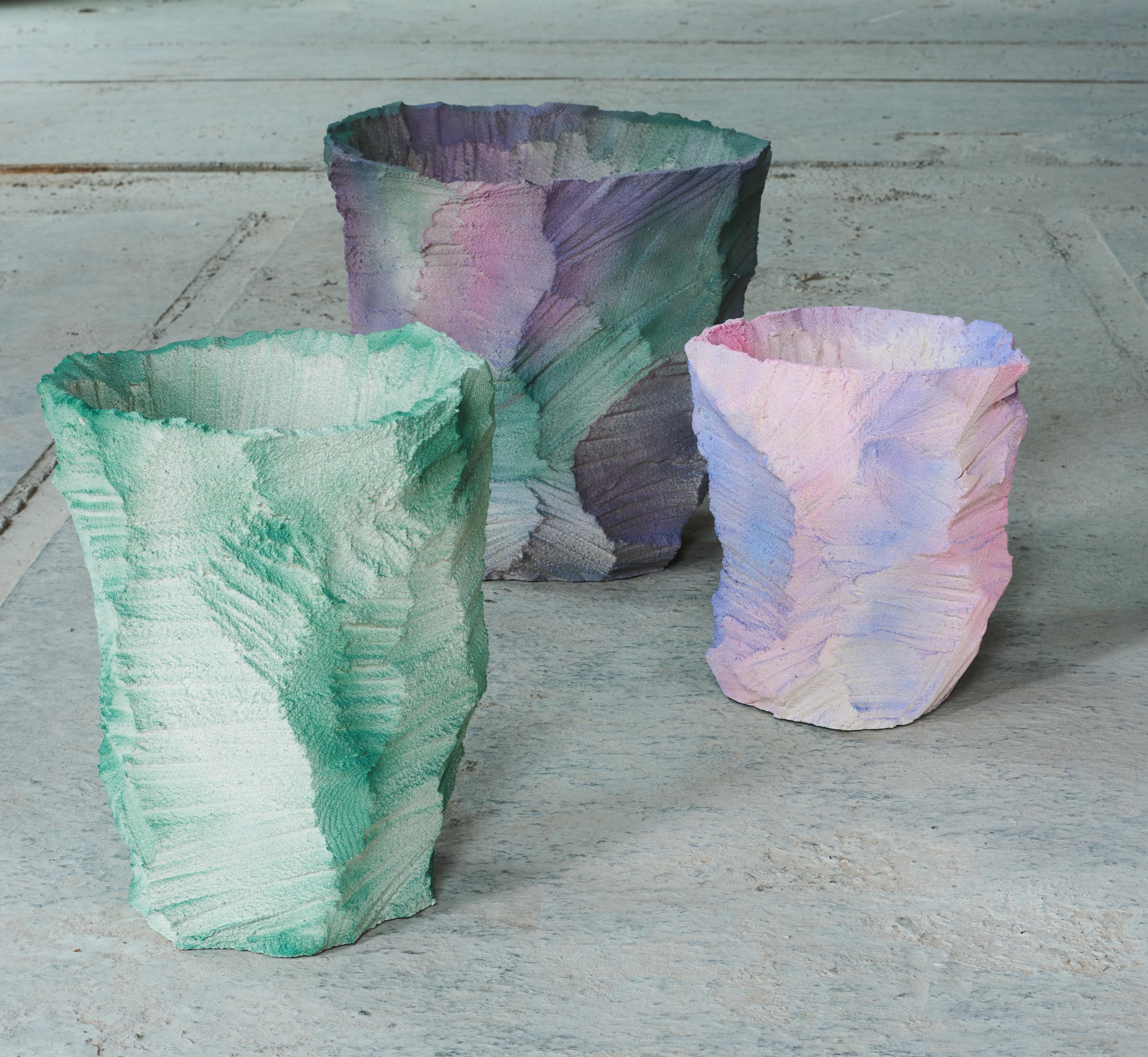 Danish Crystal Rock Vase by Andredottir & Bobek
