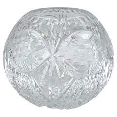 Crystal Round Vase, Poland, 1960s