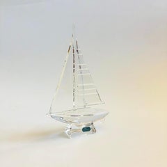 Crystal Sailboat by J G Durand, France