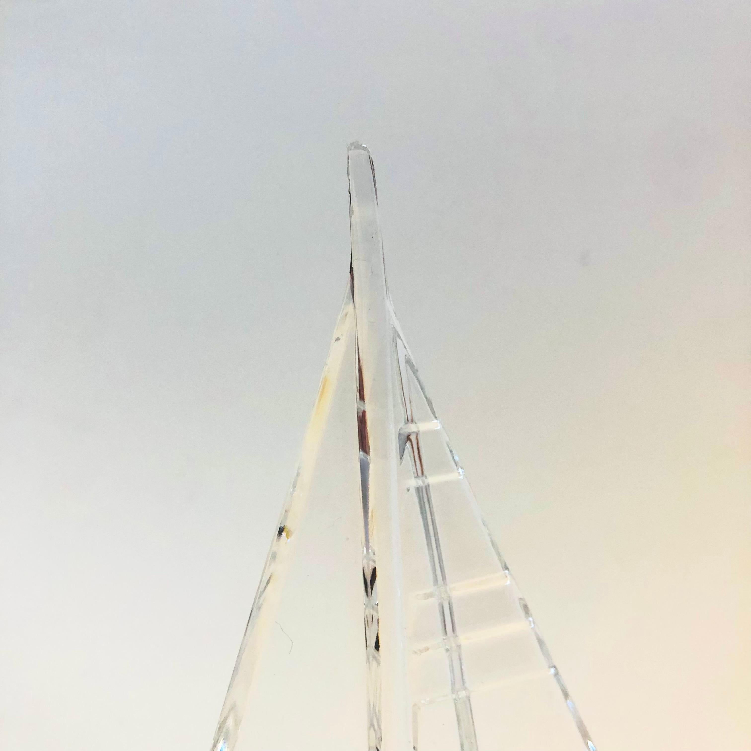 Crystal Sailboat by J G Durand, France In Good Condition In Fairfield, CA