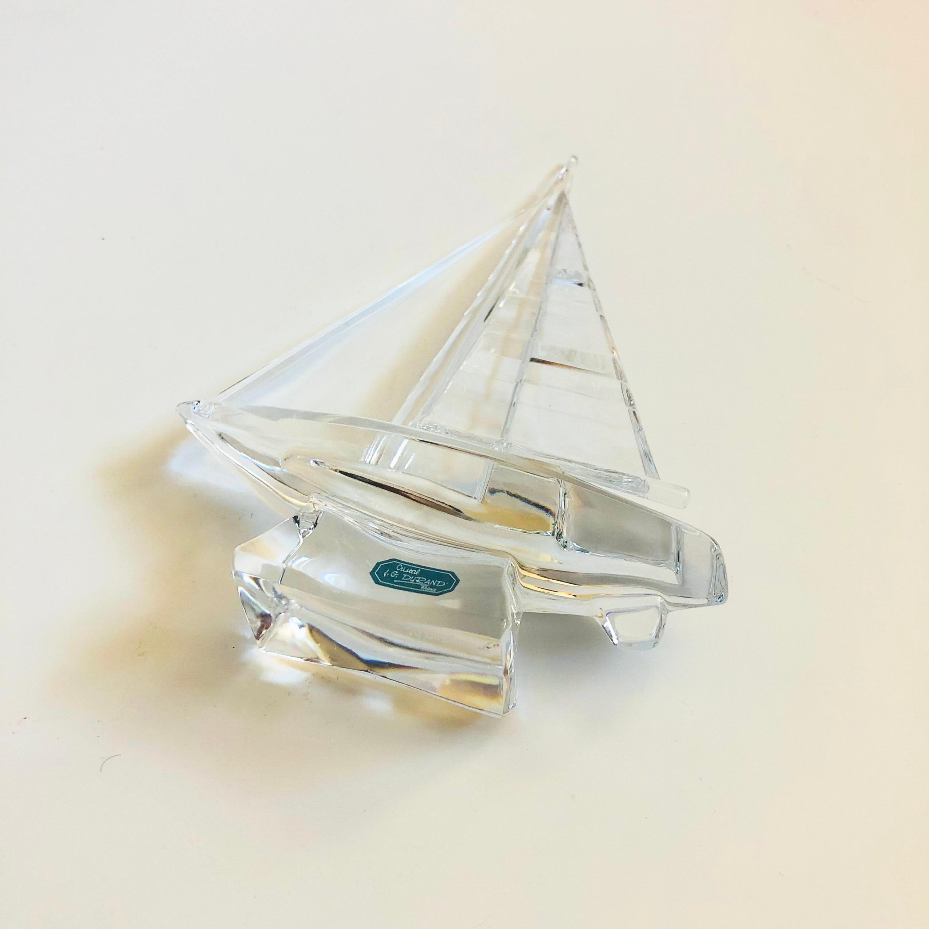 Crystal Sailboat by J G Durand, France 2