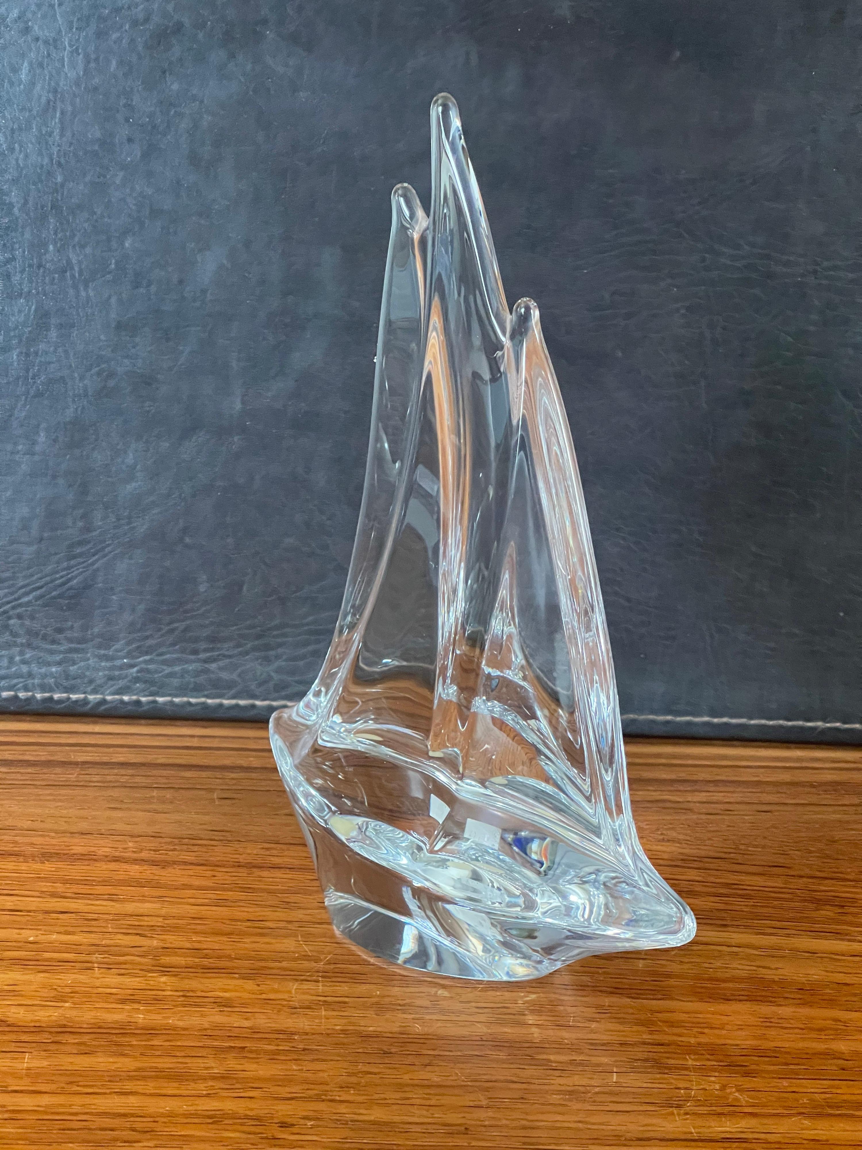 Crystal Sailboat Sculpture by Daum France 4