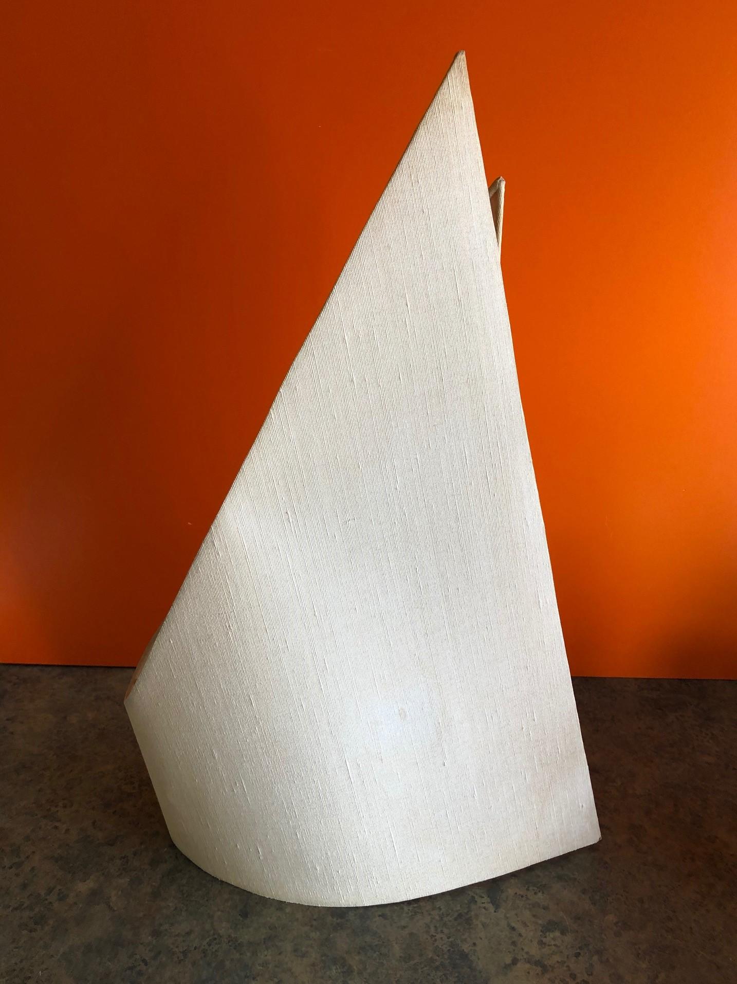Crystal Sailboat Table Lamp Sculpture by Daum France 3