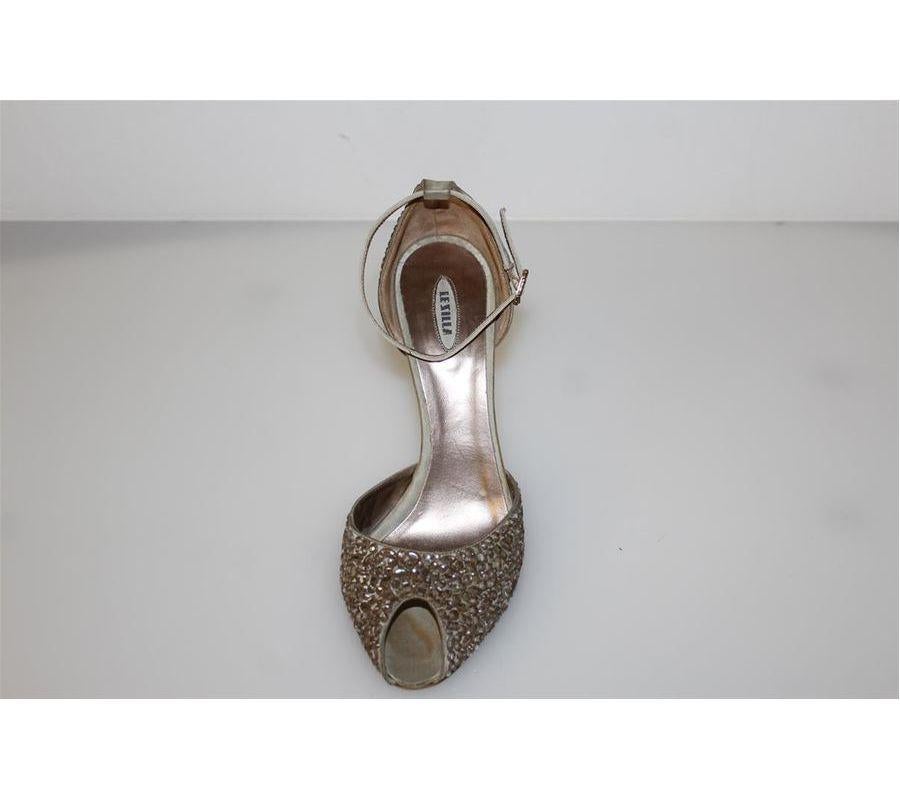 Black Le Silla Crystal Sandal size 38 1/2