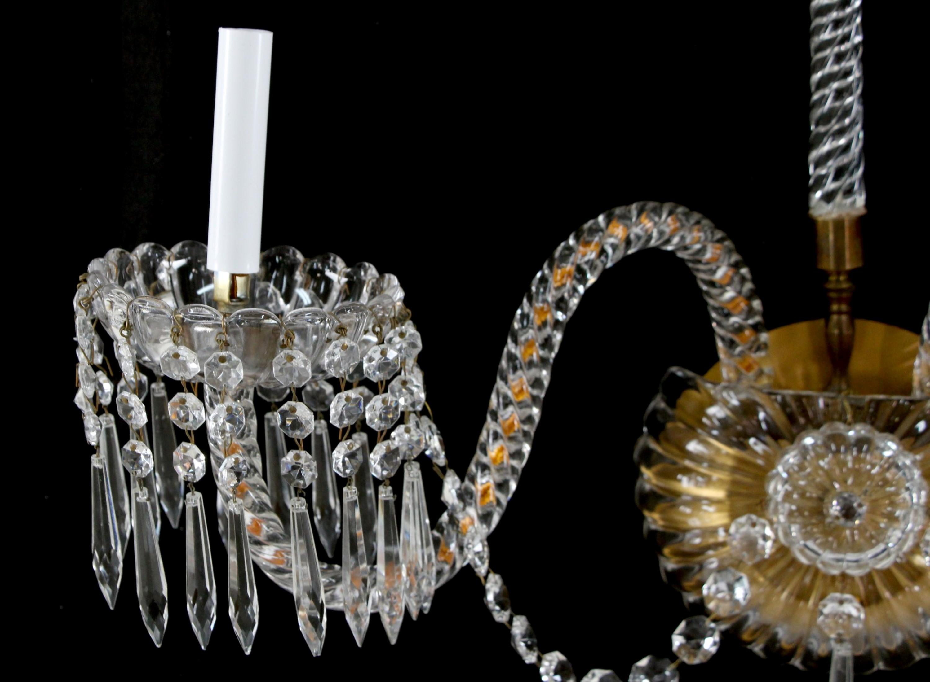 Early 20th Century Crystal Sconce Hotel Pennsylvania, NYC Quantity Available