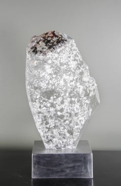 Crystal Sculpture by Robert Kuo, Hand-Carved, One of a Kind