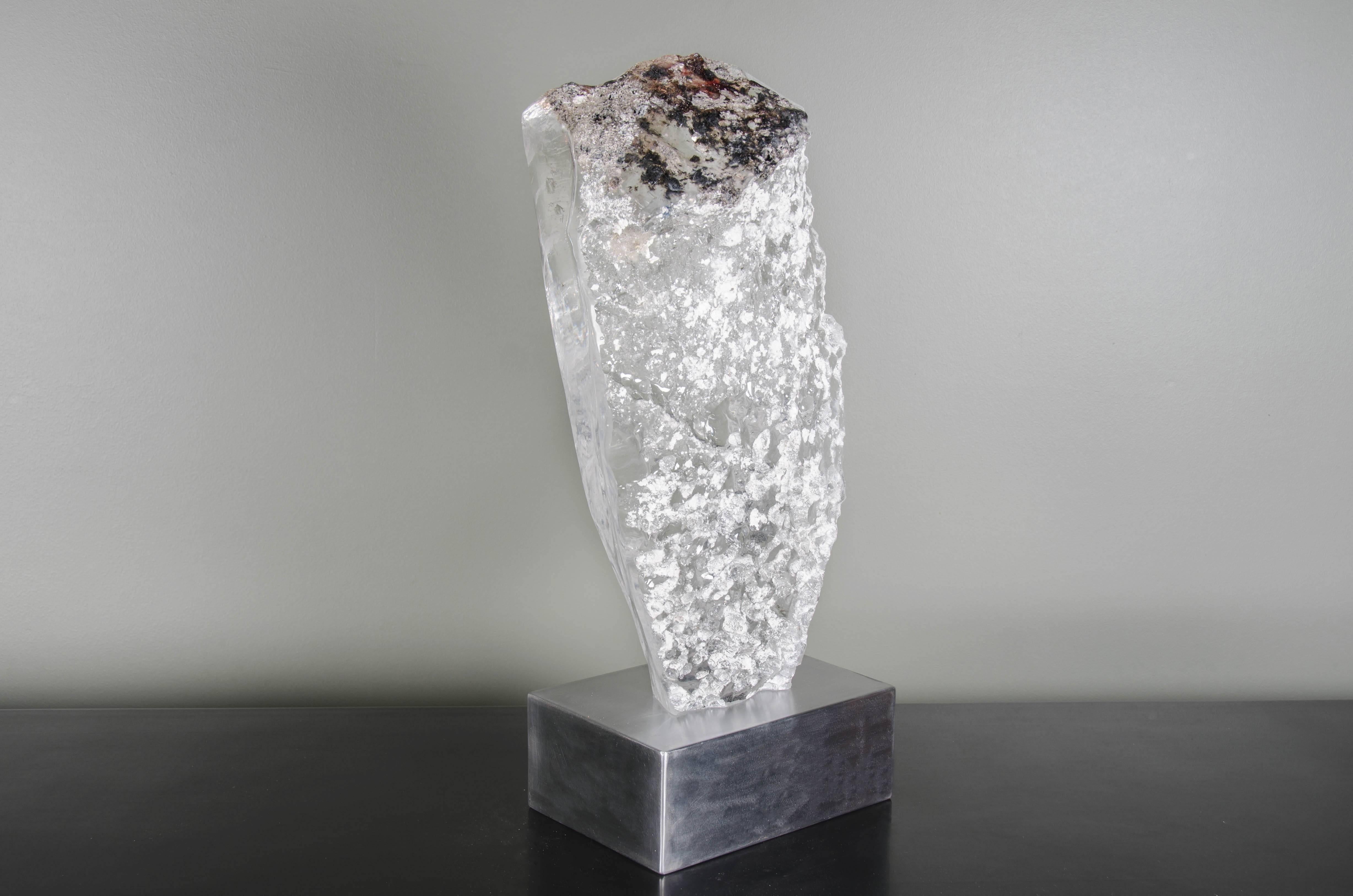 Crystal Sculpture by Robert Kuo, Hand-Carved, One of a Kind In New Condition In Los Angeles, CA