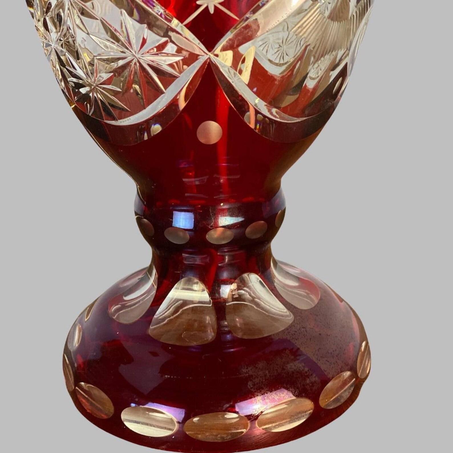Fin du 20e siècle Lampe de table en sculpture de cristal, Val Saint Lambert  Style Art Déco, années 1970 en vente