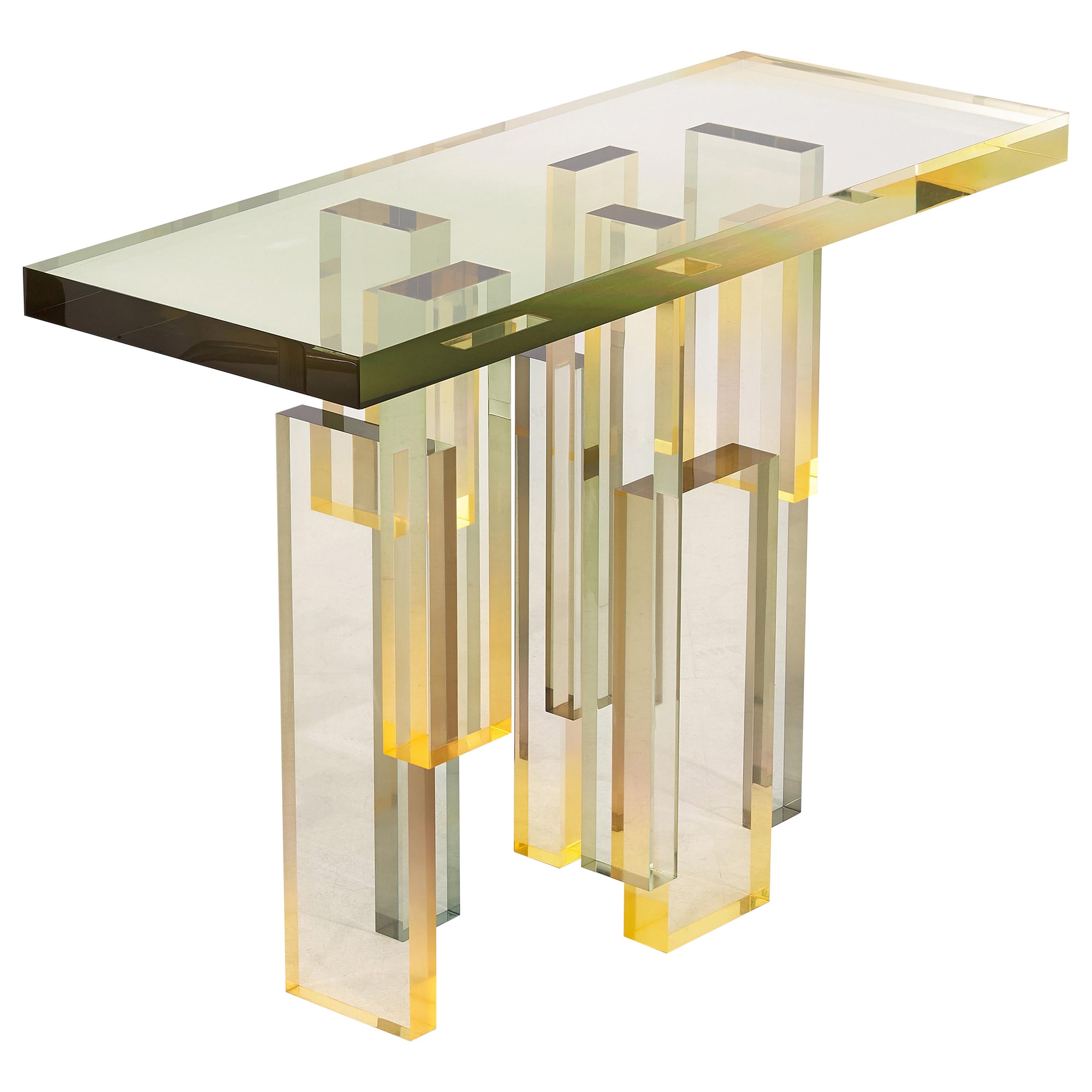 Crystal Series Console Table 02 in Acrylic For Sale
