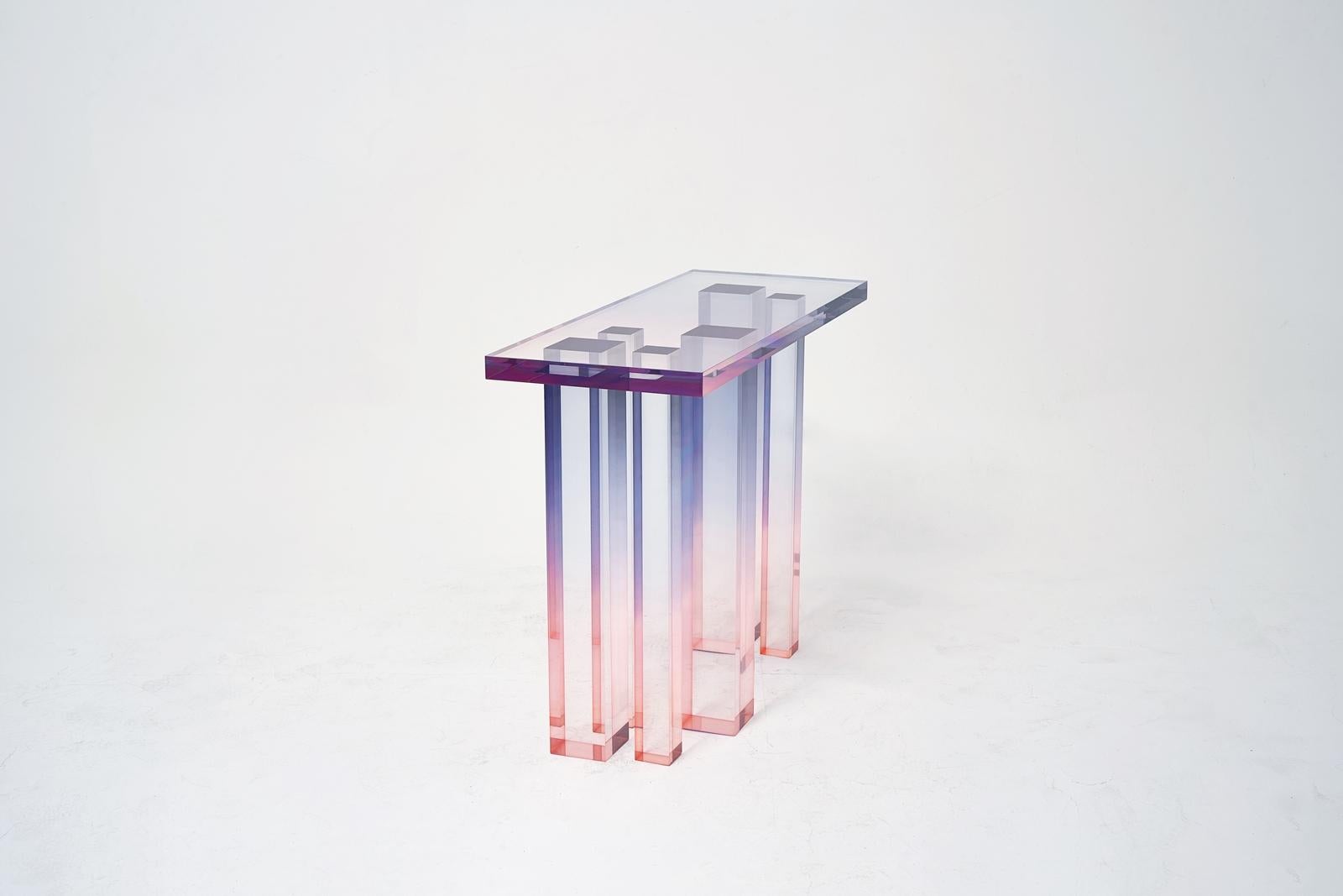 acrylic console table