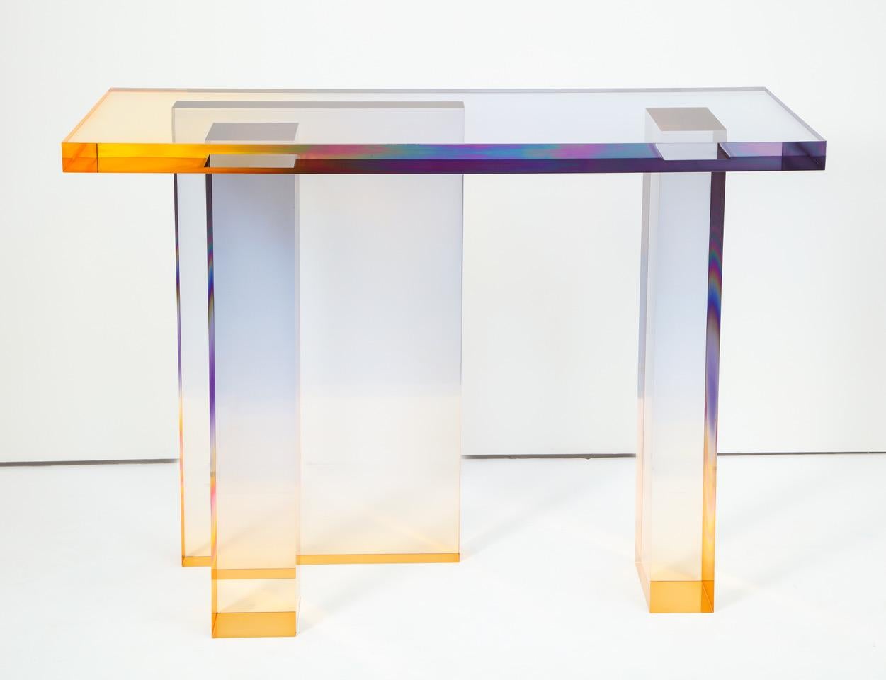 Crystal Series Console Table 04 in Acrylic For Sale 3