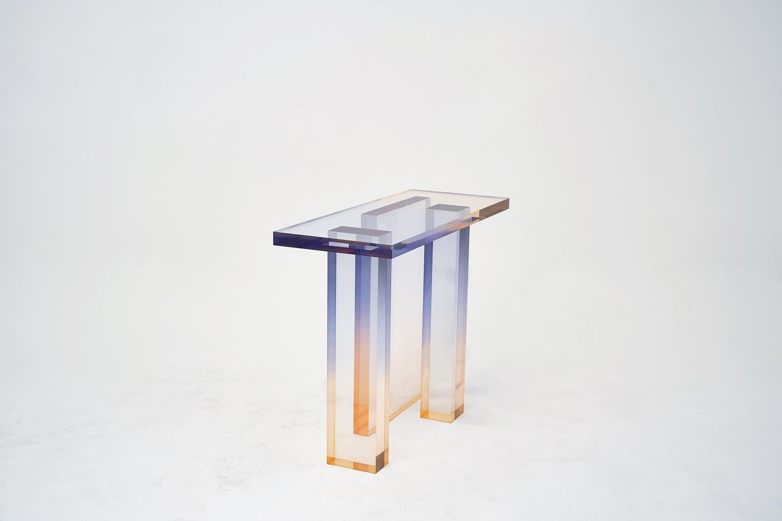 perspex hall table