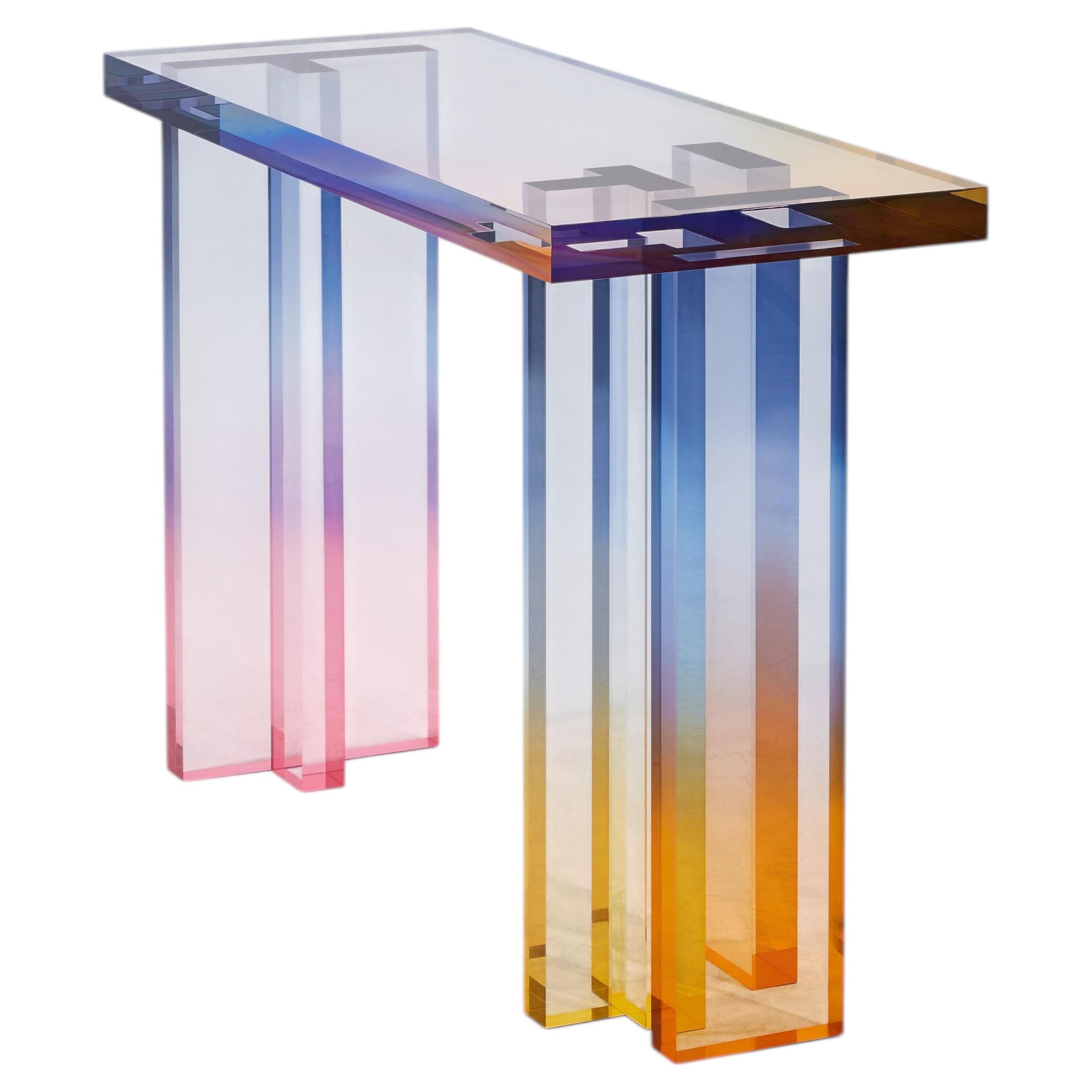 Crystal Series Gradient, Acrylic Console Table I, Made in South Korea For Sale