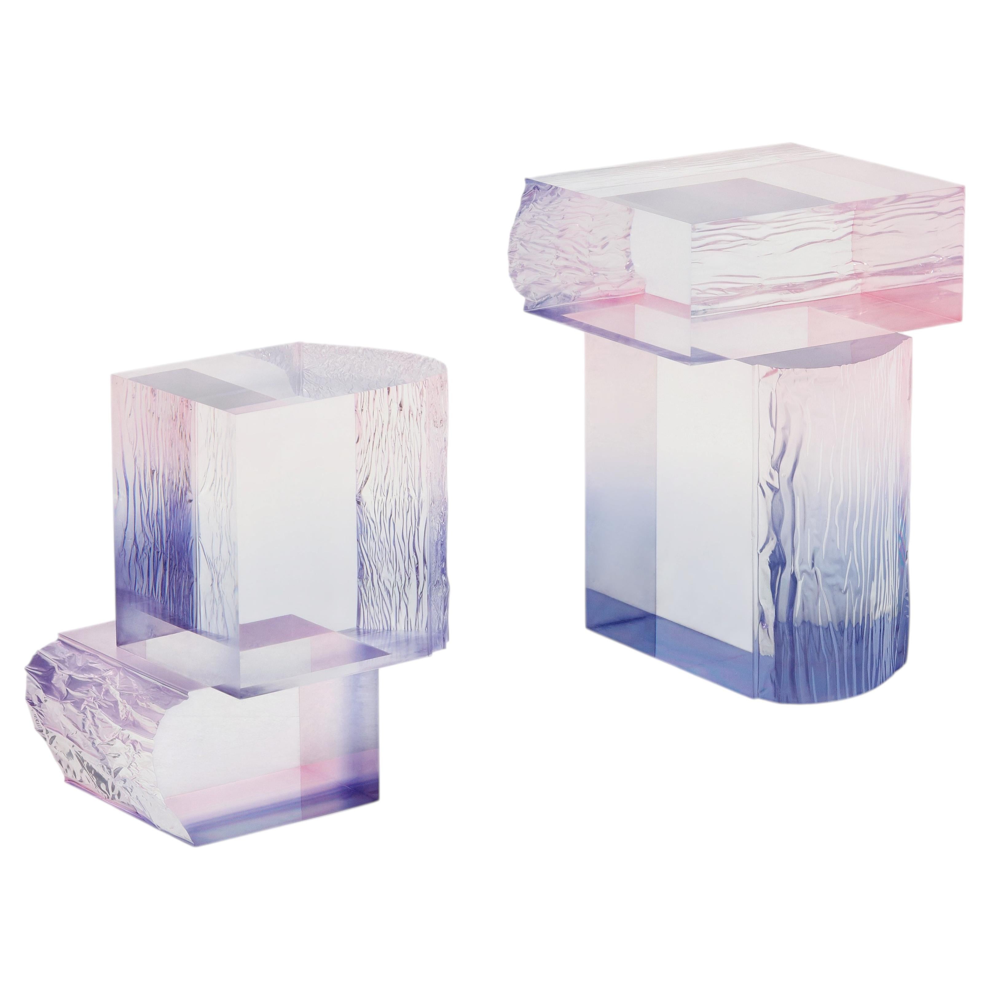 Crystal Series Gradient, Acrylic Raw Side , Made in South Korea en vente