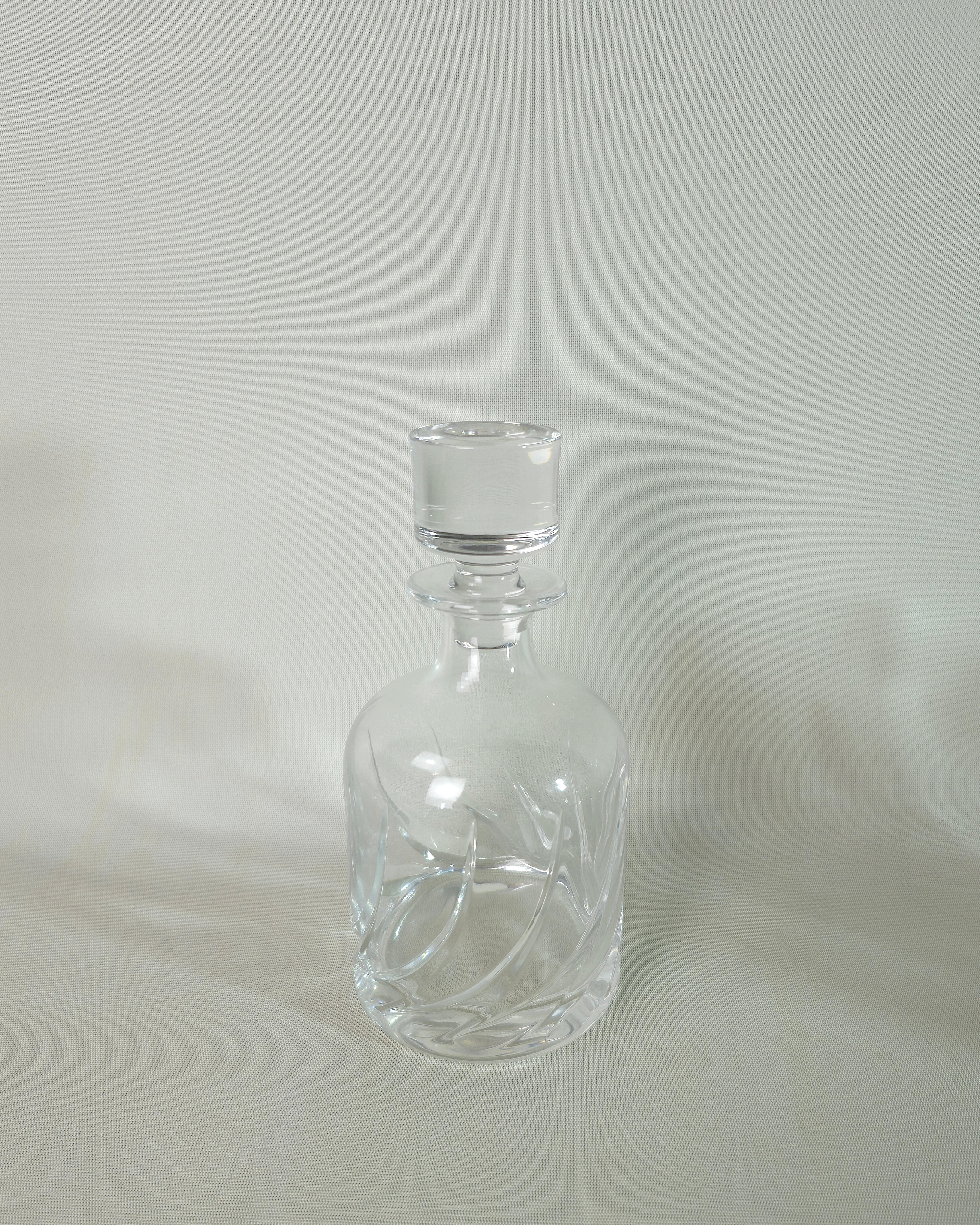 Ensemble de 8 verres de service en cristal Seau à glace à bouteille Da Vinci Modern Italy des années 1990 en vente 7