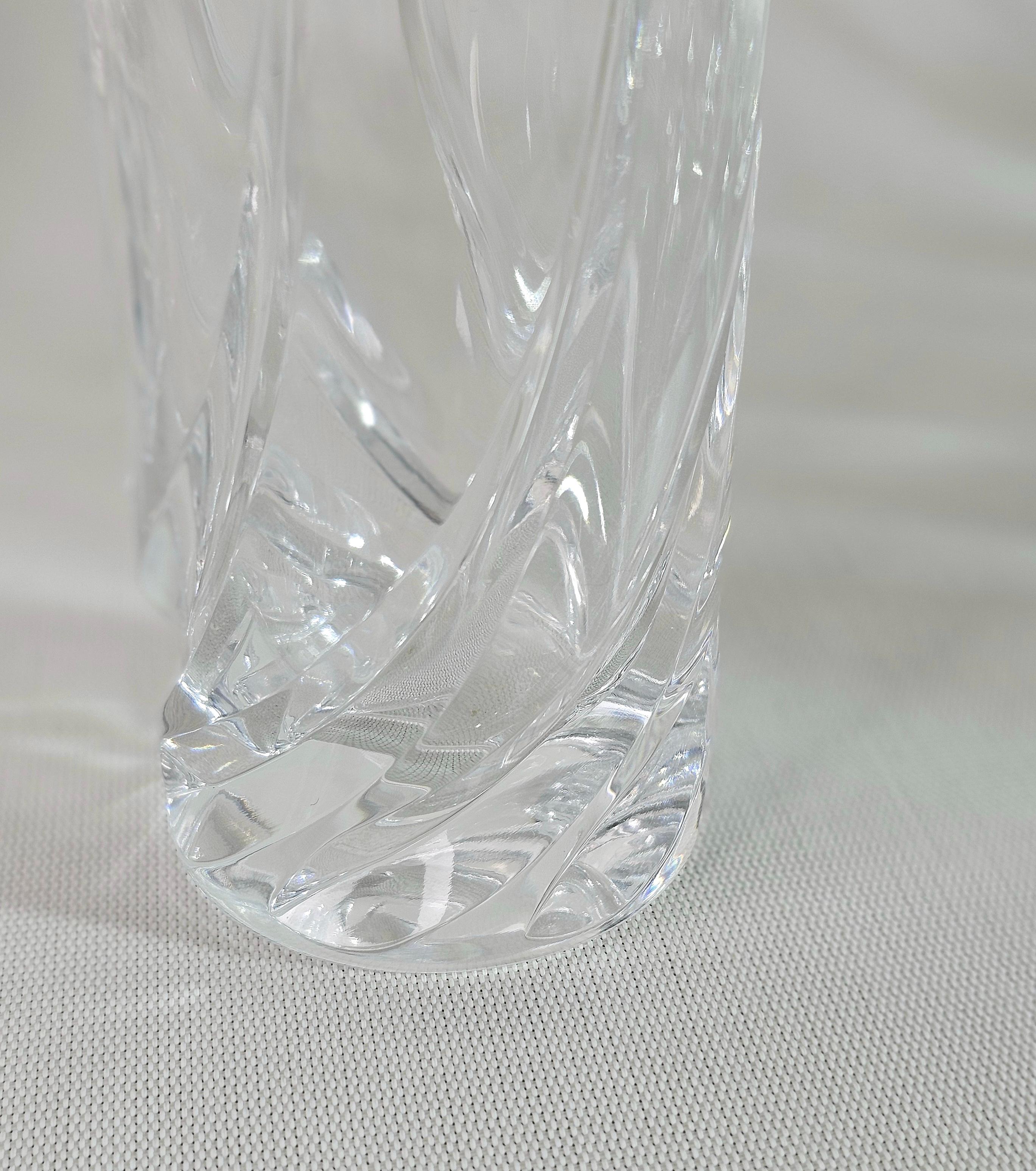 Crystal Serveware Glasses Bottle Ice Bucket Da Vinci Modern Italy 1990s Set of 8 For Sale 1