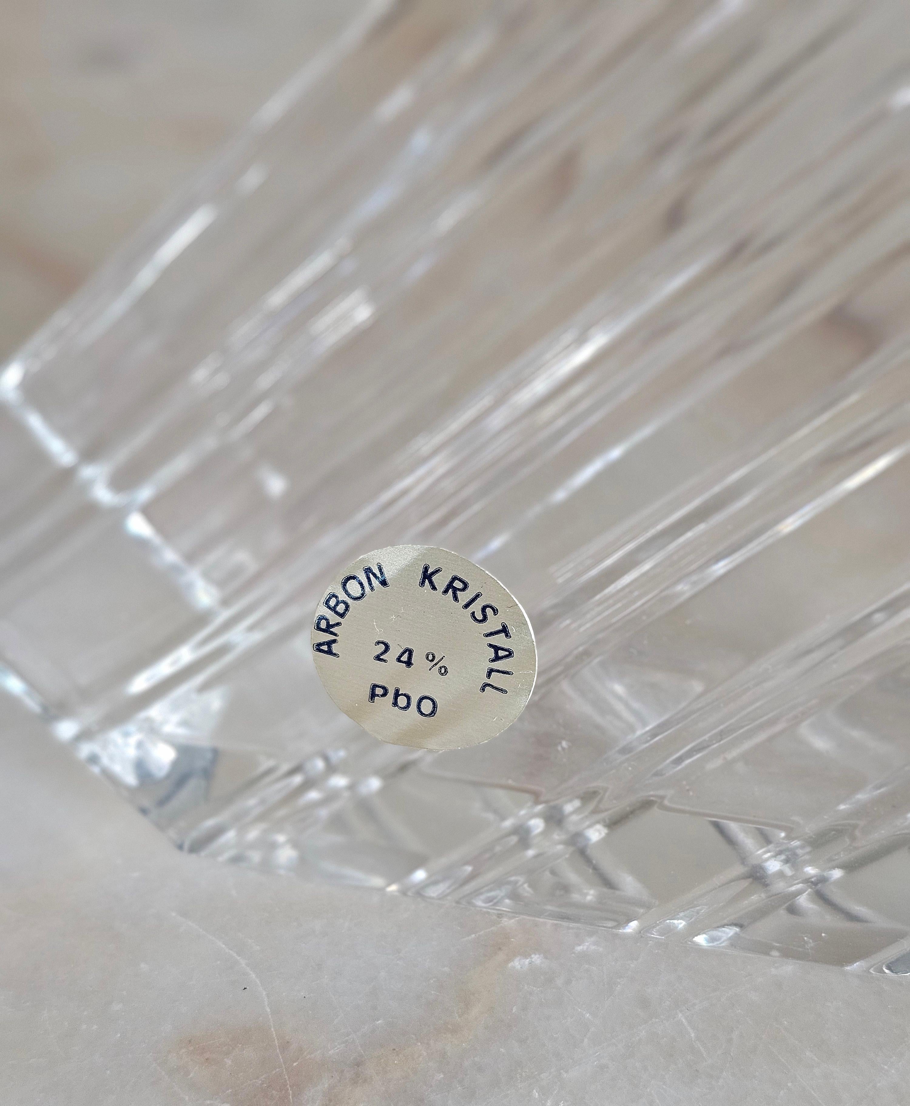 Crystal Serveware Glasses Swiss Design Arbon Krystall Modern 1990s Set of 40  For Sale 9