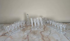 Crystal Serveware Glasses Swiss Design Arbon Krystall Modern 1990s Set of 40
