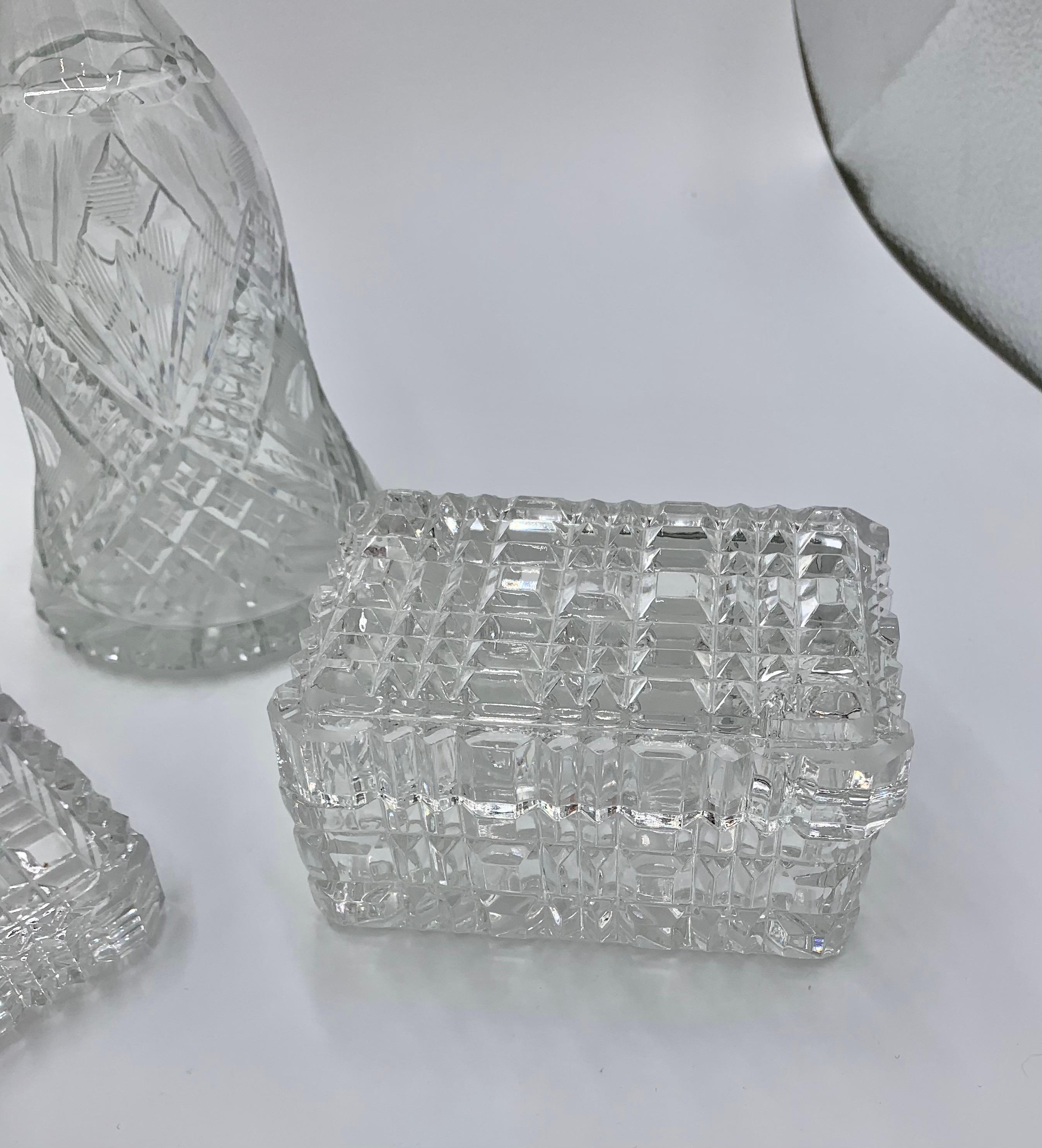 Polish Crystal Set, Decanter, Shot Glasses and Casket