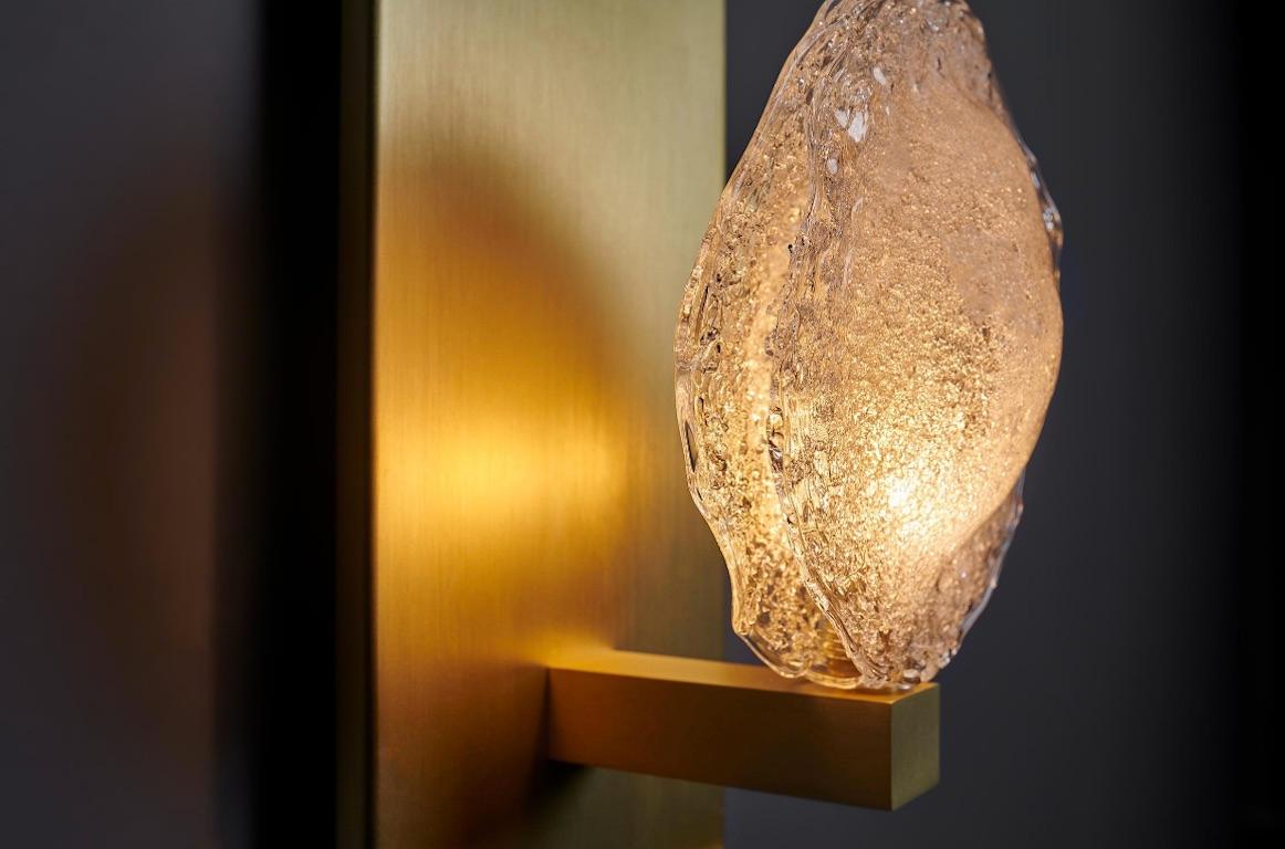 American Crystal Shell Blown Glass Luxe Sconces by Shakuff