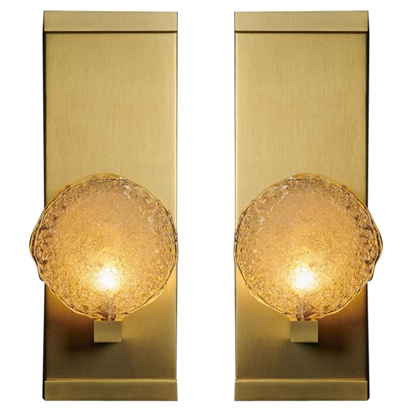 Crystal Shell Blown Glass Luxe Sconces by Shakuff